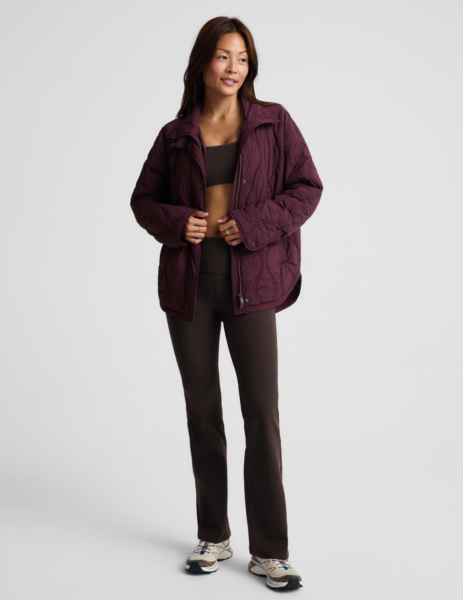 Roam Quilted Lightweight Jacket - Cabernet