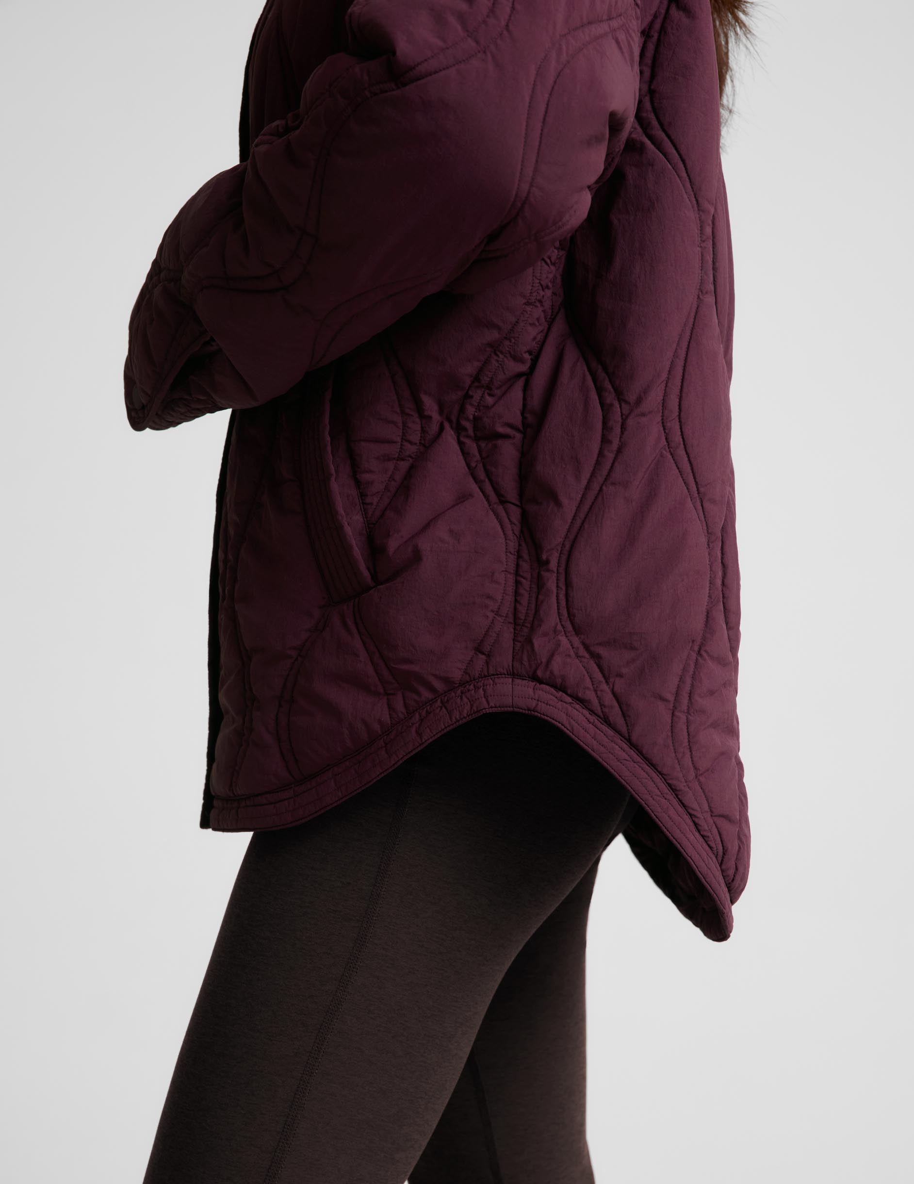 Roam Quilted Lightweight Jacket - Cabernet