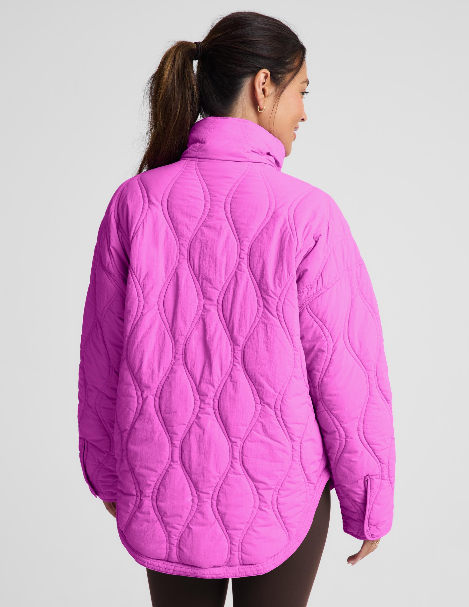 Roam Quilted Lightweight Jacket - Electric Fuchsia
