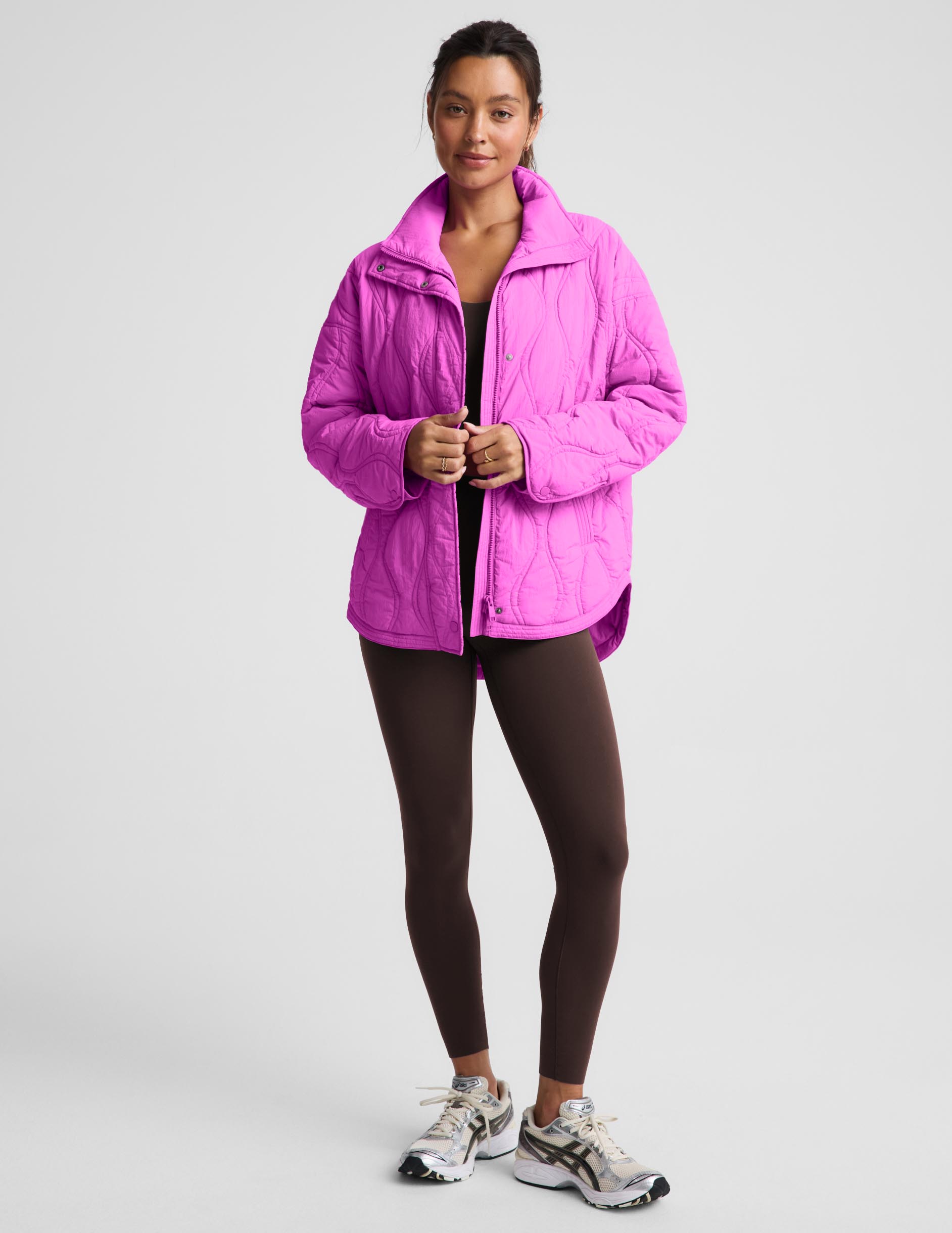 Roam Quilted Lightweight Jacket - Electric Fuchsia