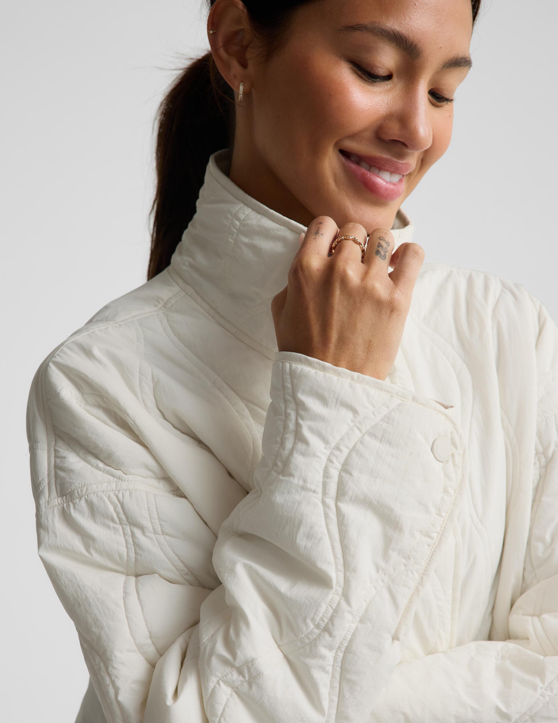 Roam Quilted Lightweight Jacket - Sea Salt