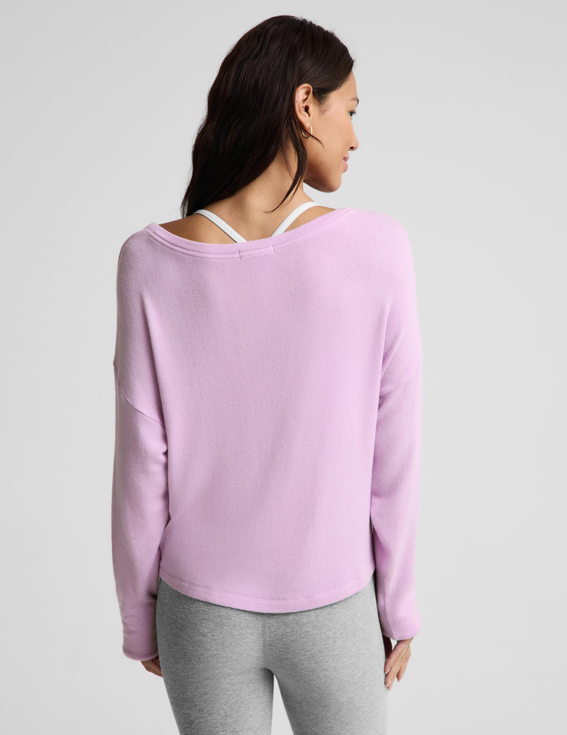 LuxeLayer Pullover - Lavender Cream