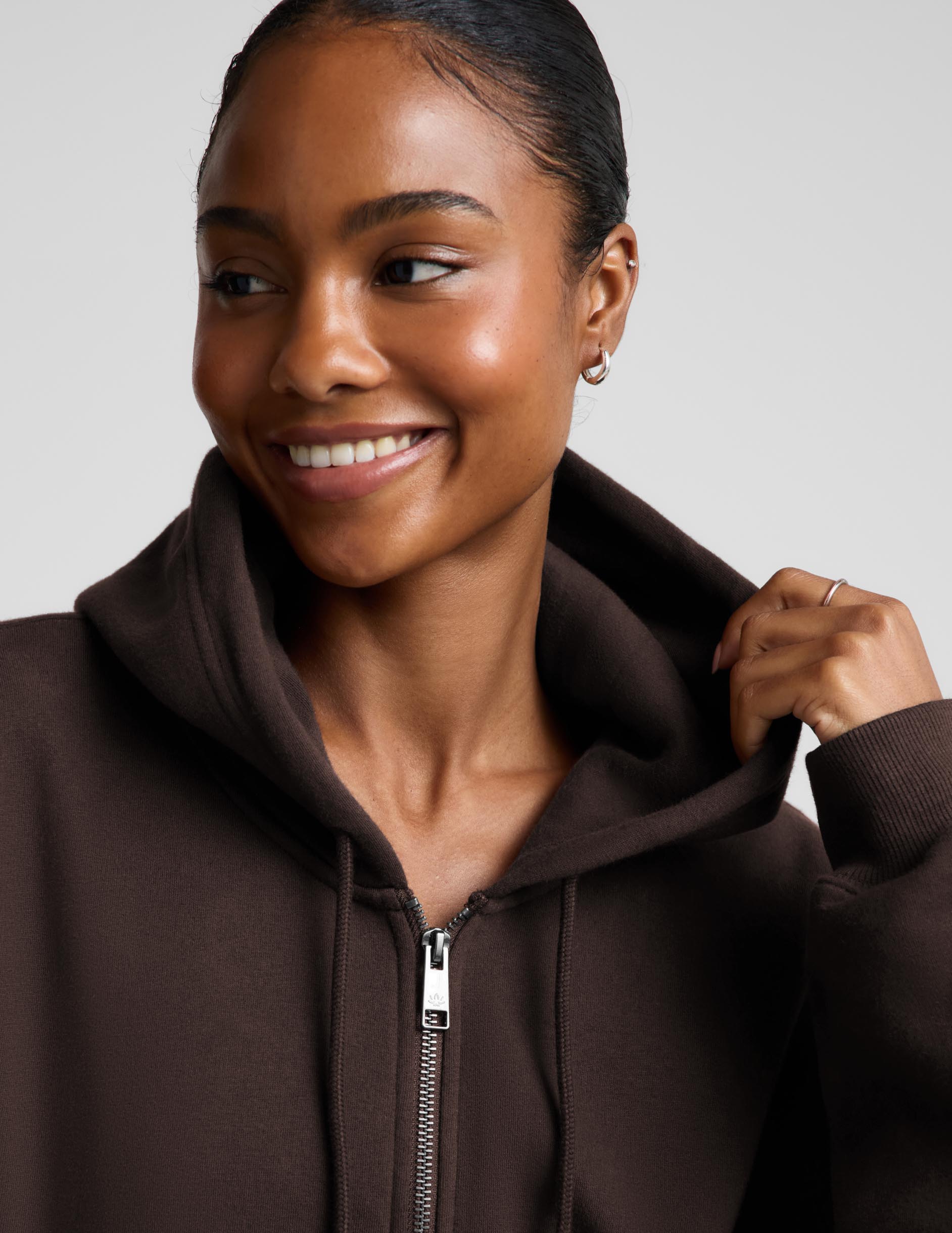 LuxeFleece 2.0 Hooded Full-Zip Jacket - Dark Chocolate