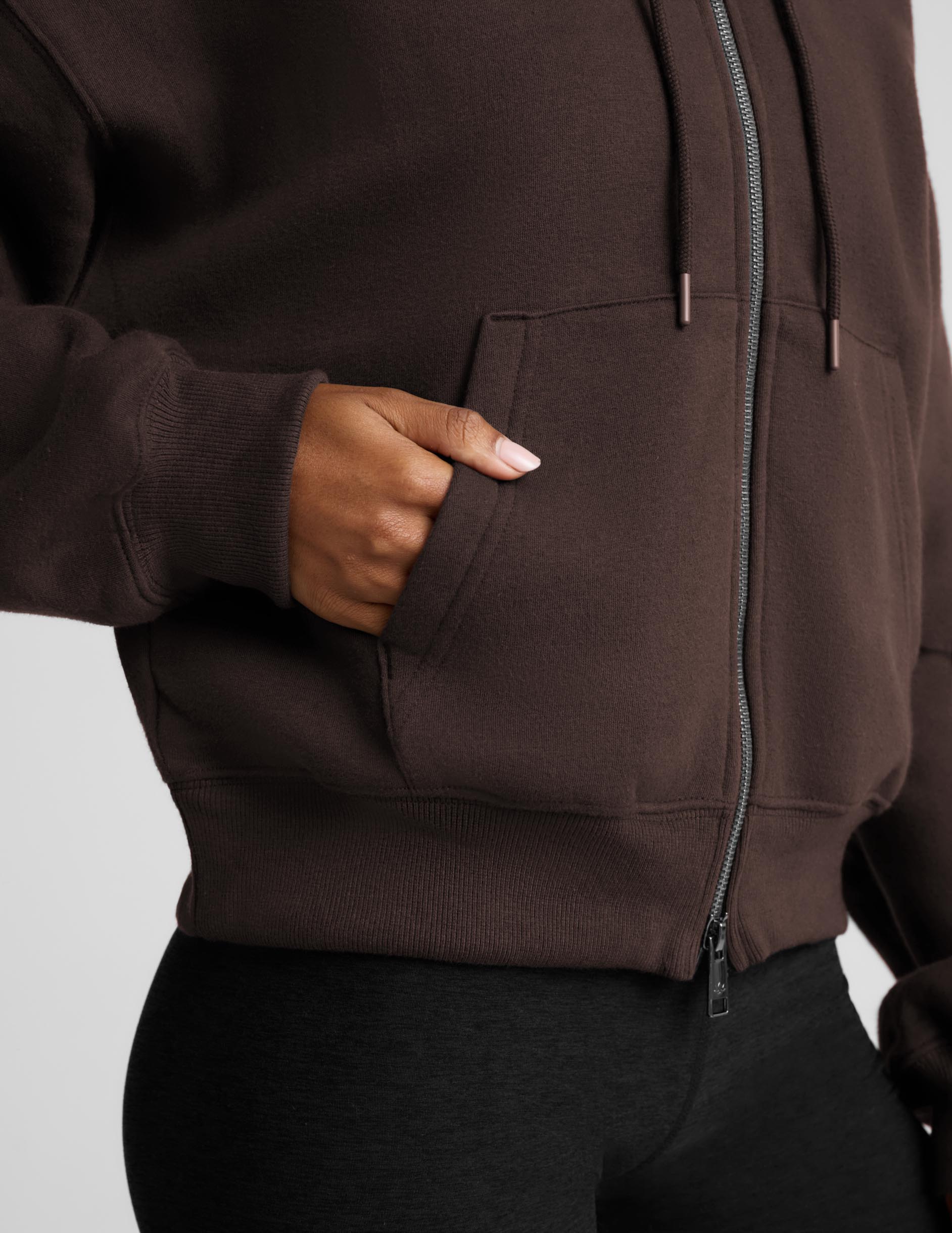 LuxeFleece 2.0 Hooded Full-Zip Jacket - Dark Chocolate