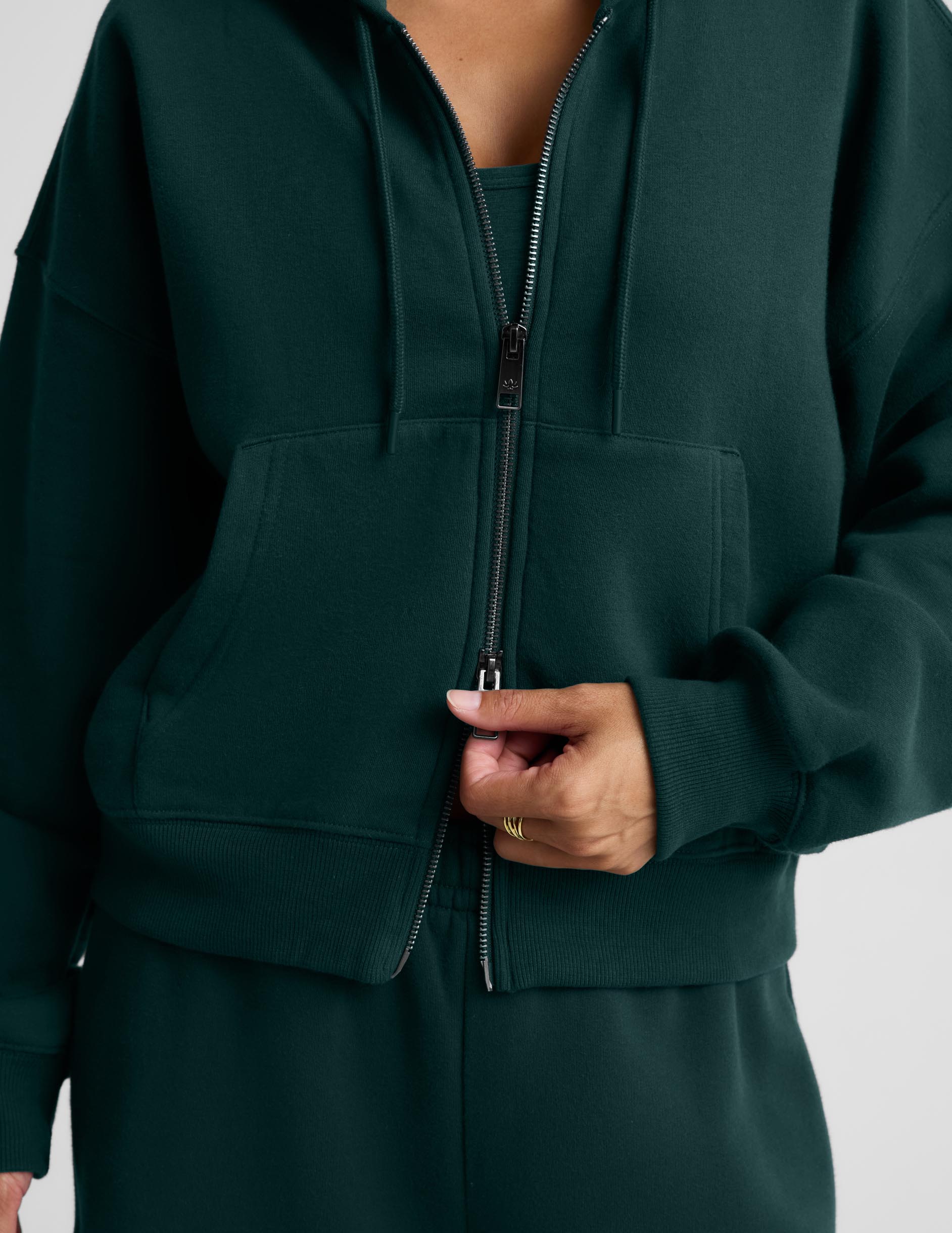 LuxeFleece 2.0™ Hooded Full-Zip Jacket - Dark Ivy