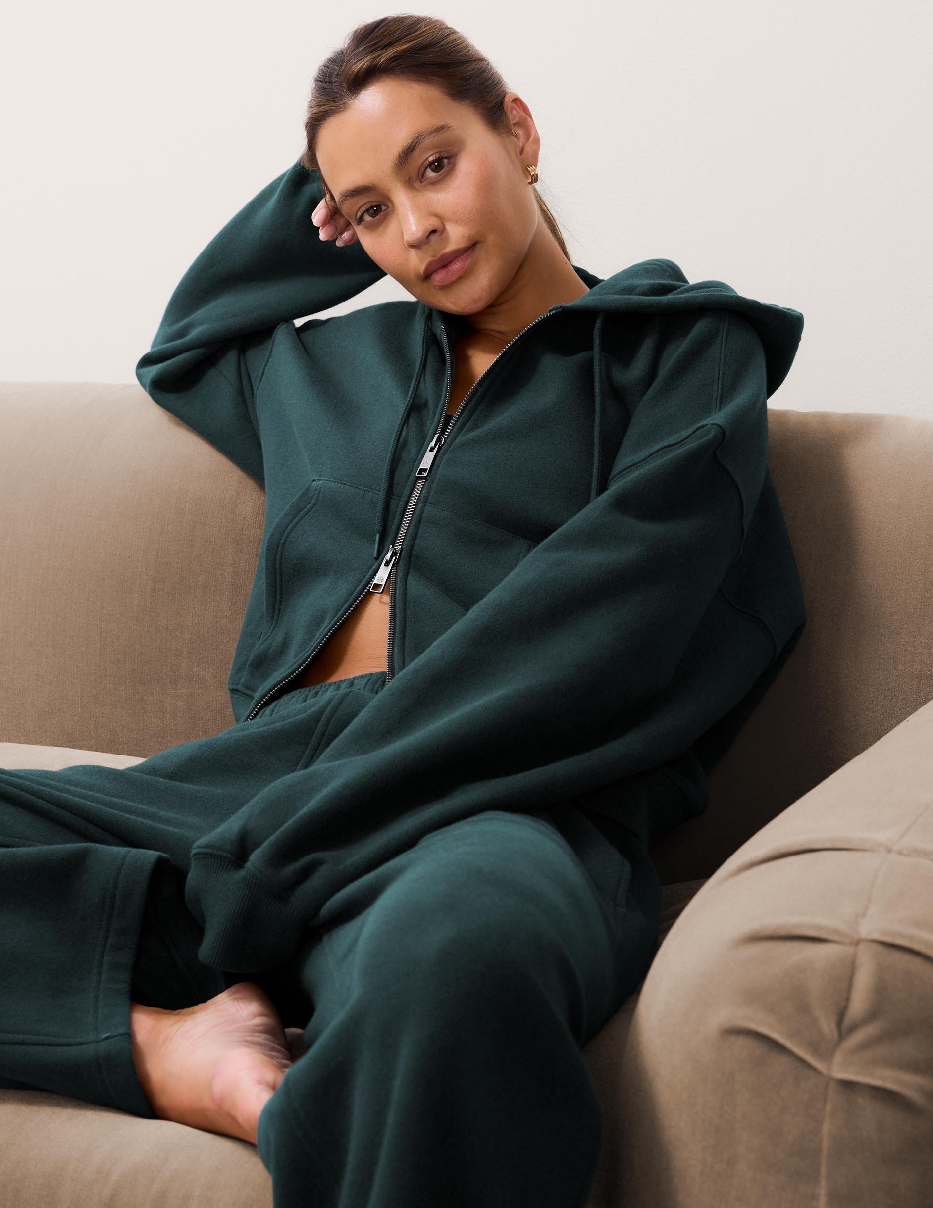 LuxeFleece 2.0™ Hooded Full-Zip Jacket - Dark Ivy