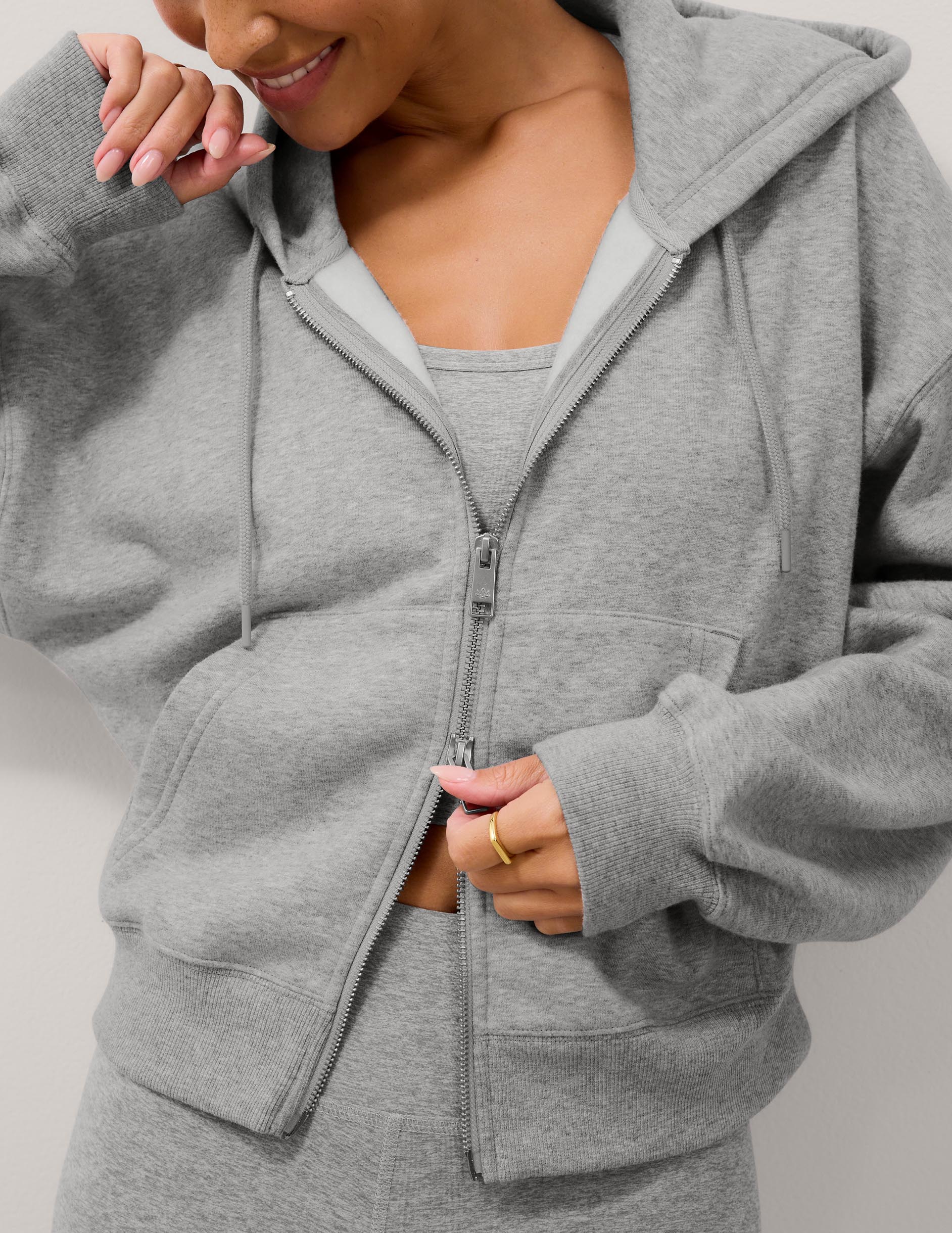 LuxeFleece 2.0™ Hooded Full-Zip Jacket - Heather Gray