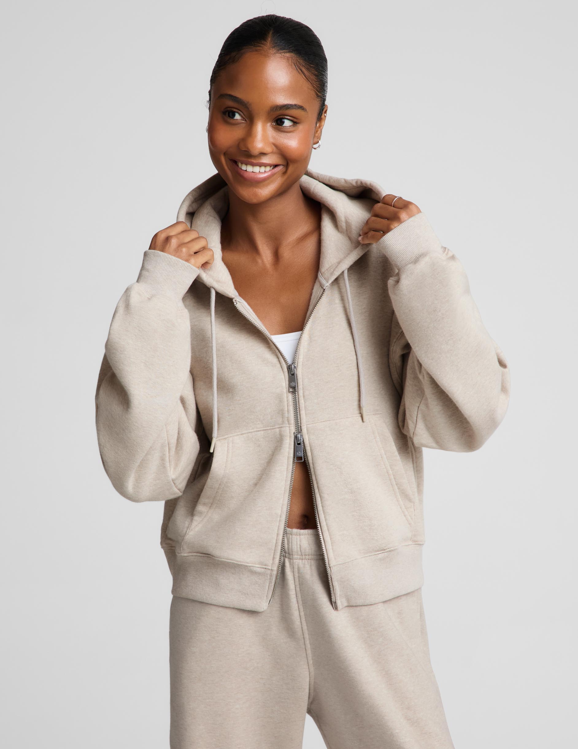 LuxeFleece 2.0™ Hooded Full-Zip Jacket - Oatmeal Heather
