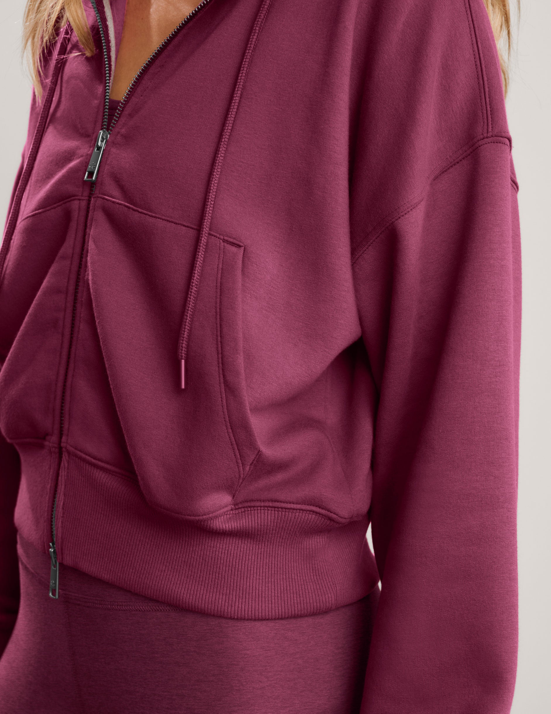 LuxeFleece 2.0™ Hooded Full-Zip Jacket - Pomegranate