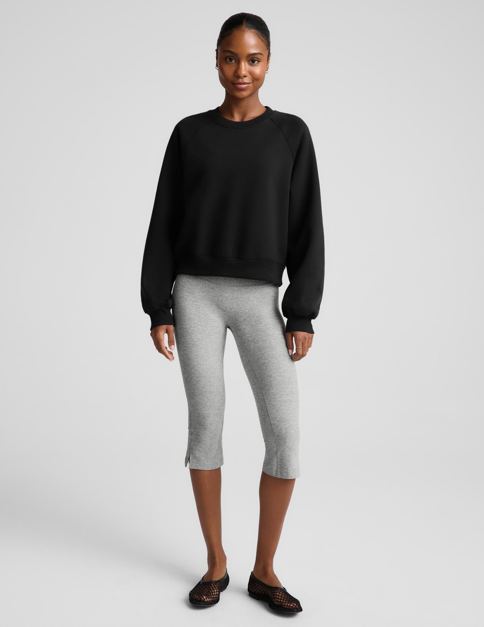 LuxeFleece 2.0™ Raglan Crewneck - Black