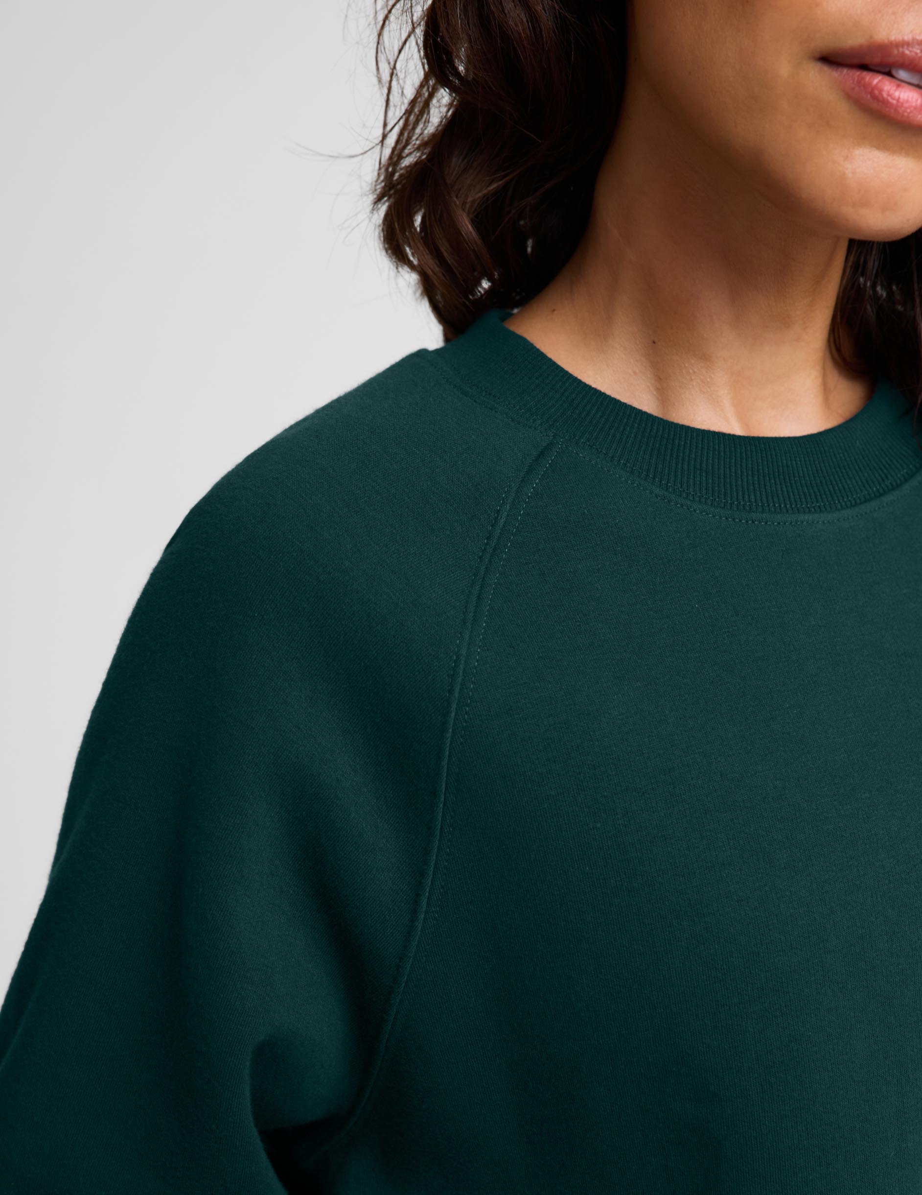 LuxeFleece 2.0™ Raglan Crewneck - Dark Ivy