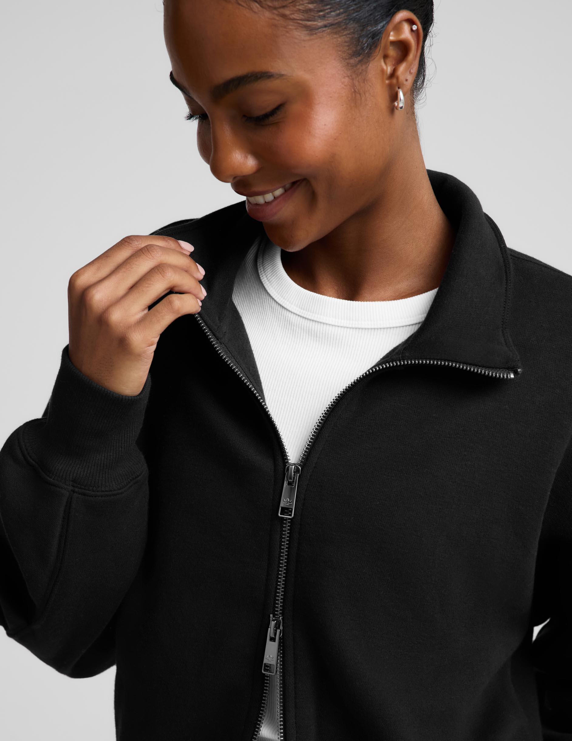 LuxeFleece 2.0™ Double Zip Jacket - Black