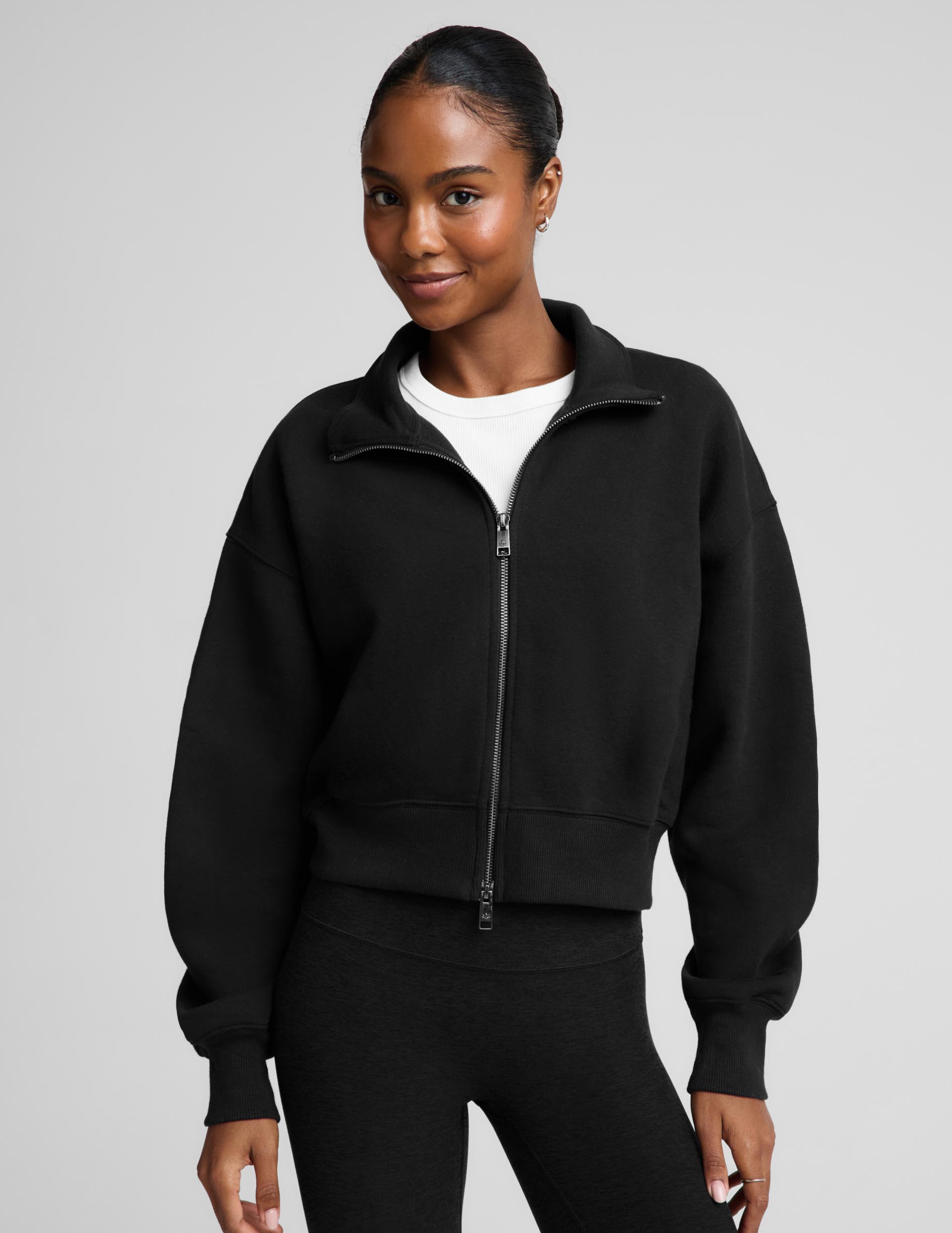 LuxeFleece 2.0™ Double Zip Jacket - Black