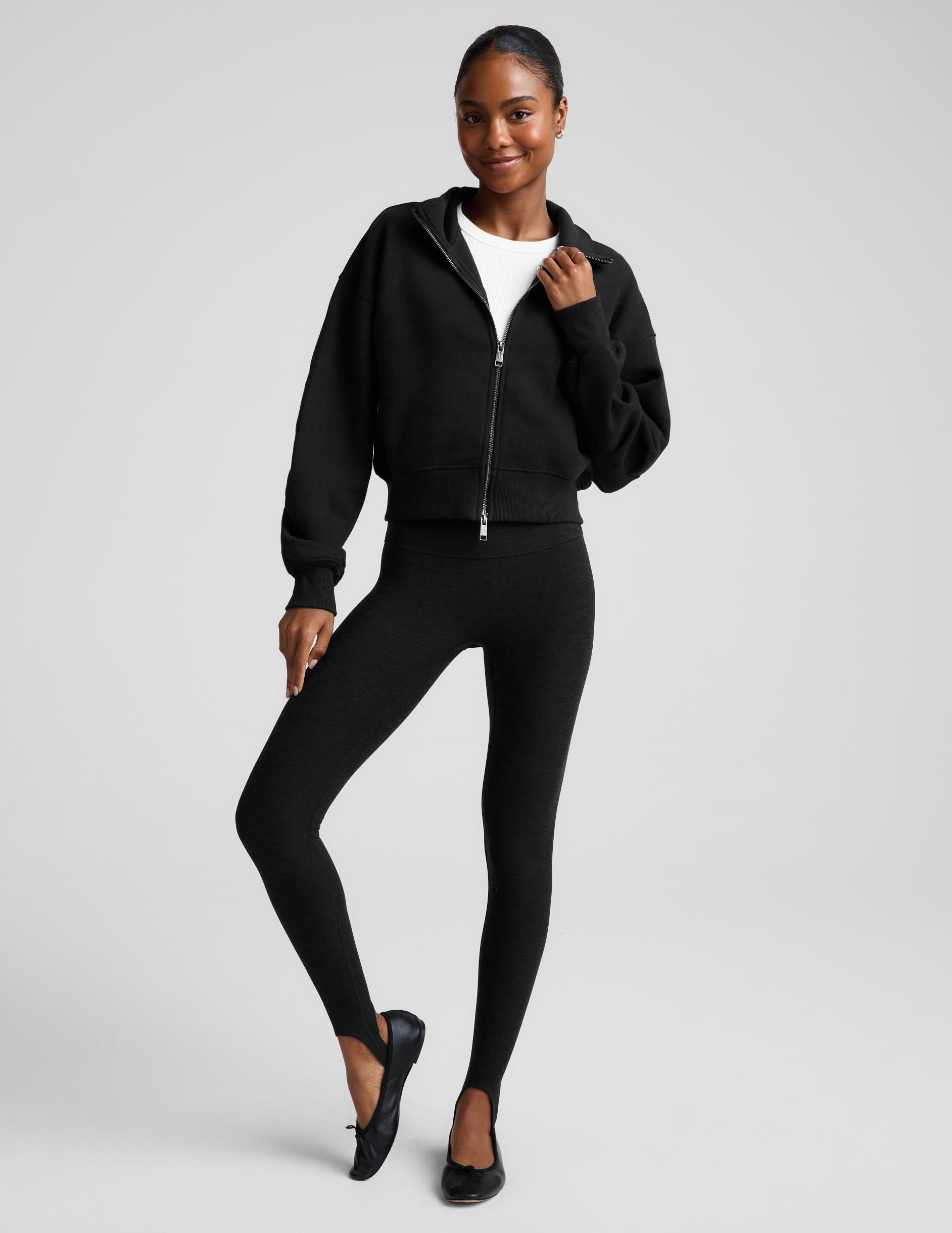 LuxeFleece 2.0™ Double Zip Jacket - Black