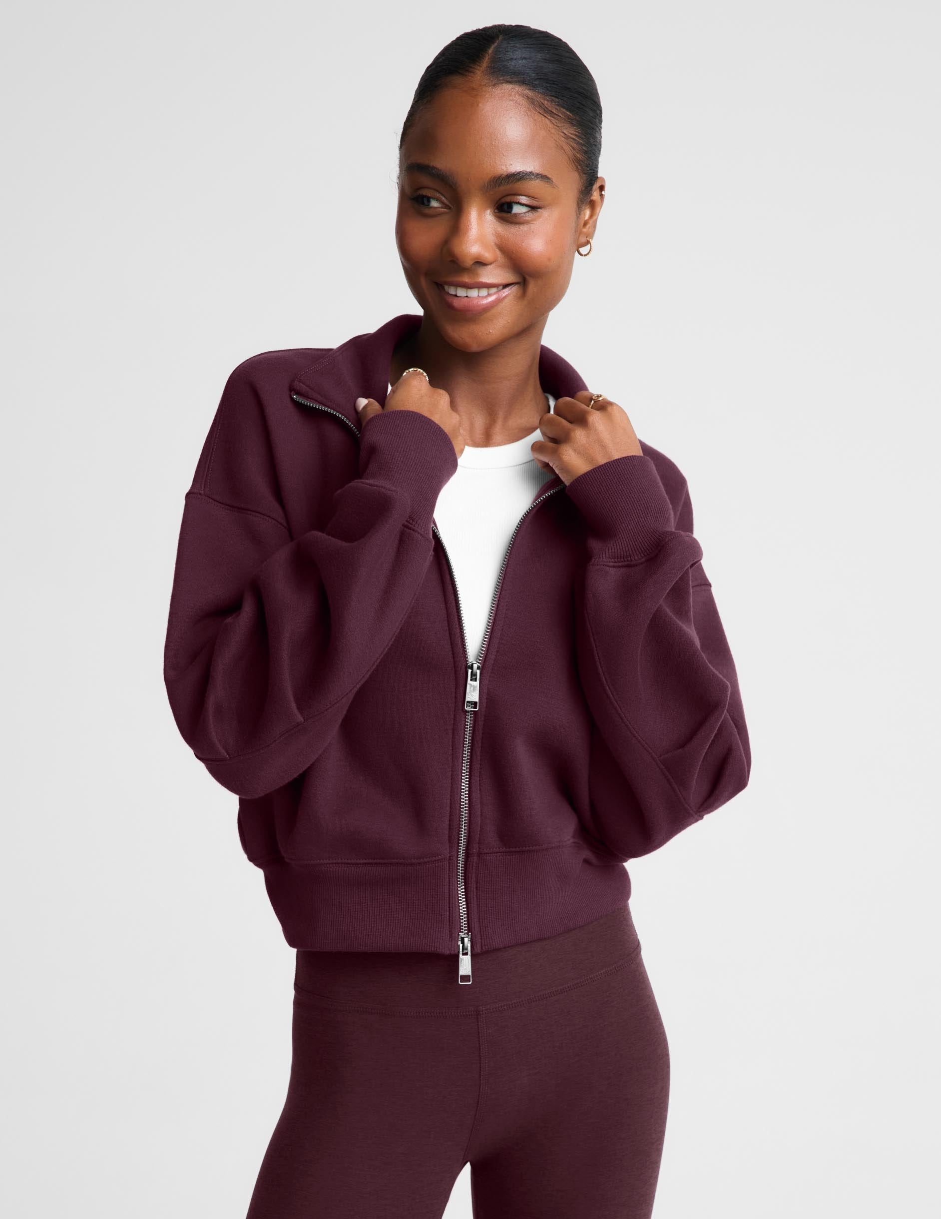 LuxeFleece 2.0™ Double Zip Jacket - Cabernet