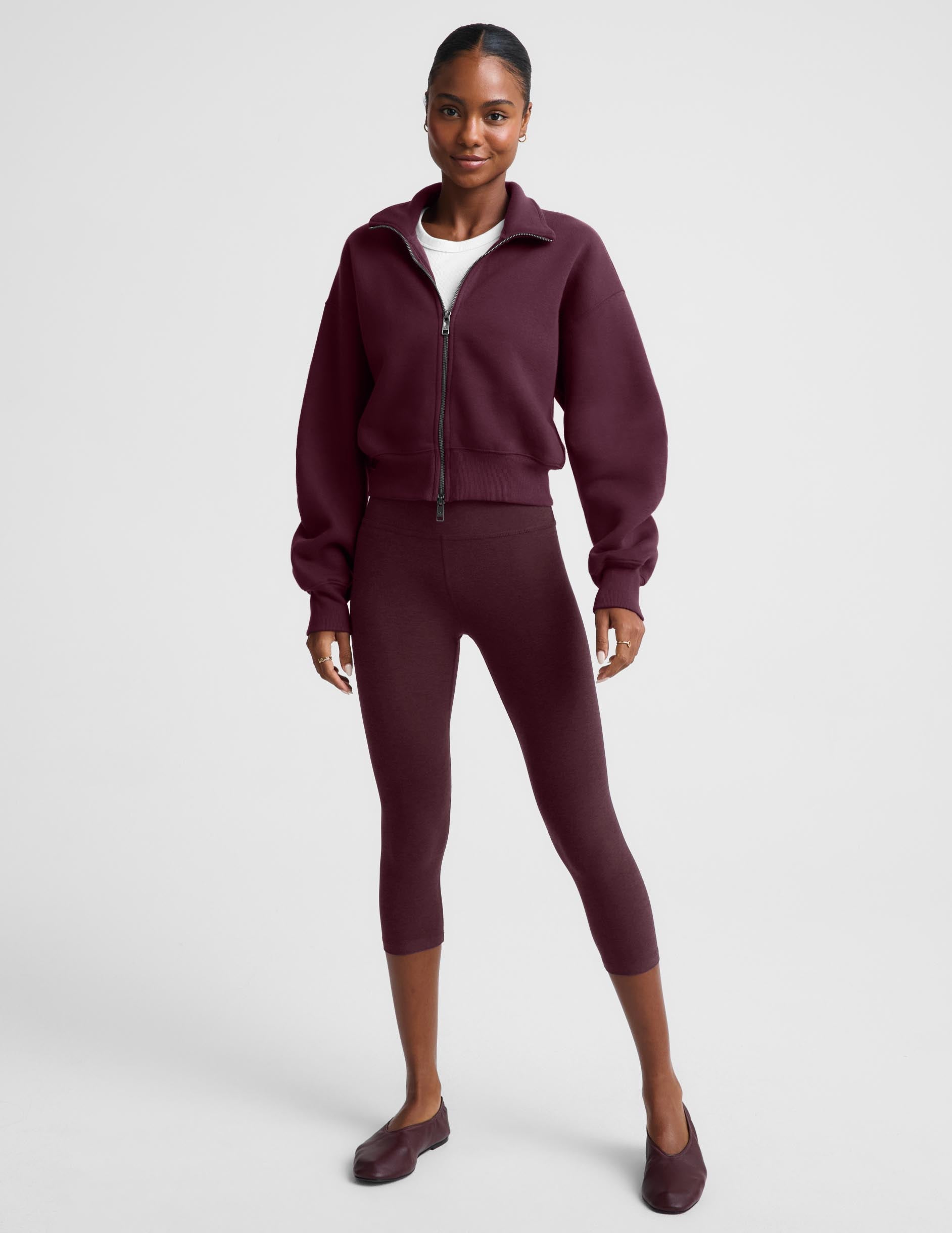 LuxeFleece 2.0™ Double Zip Jacket - Cabernet