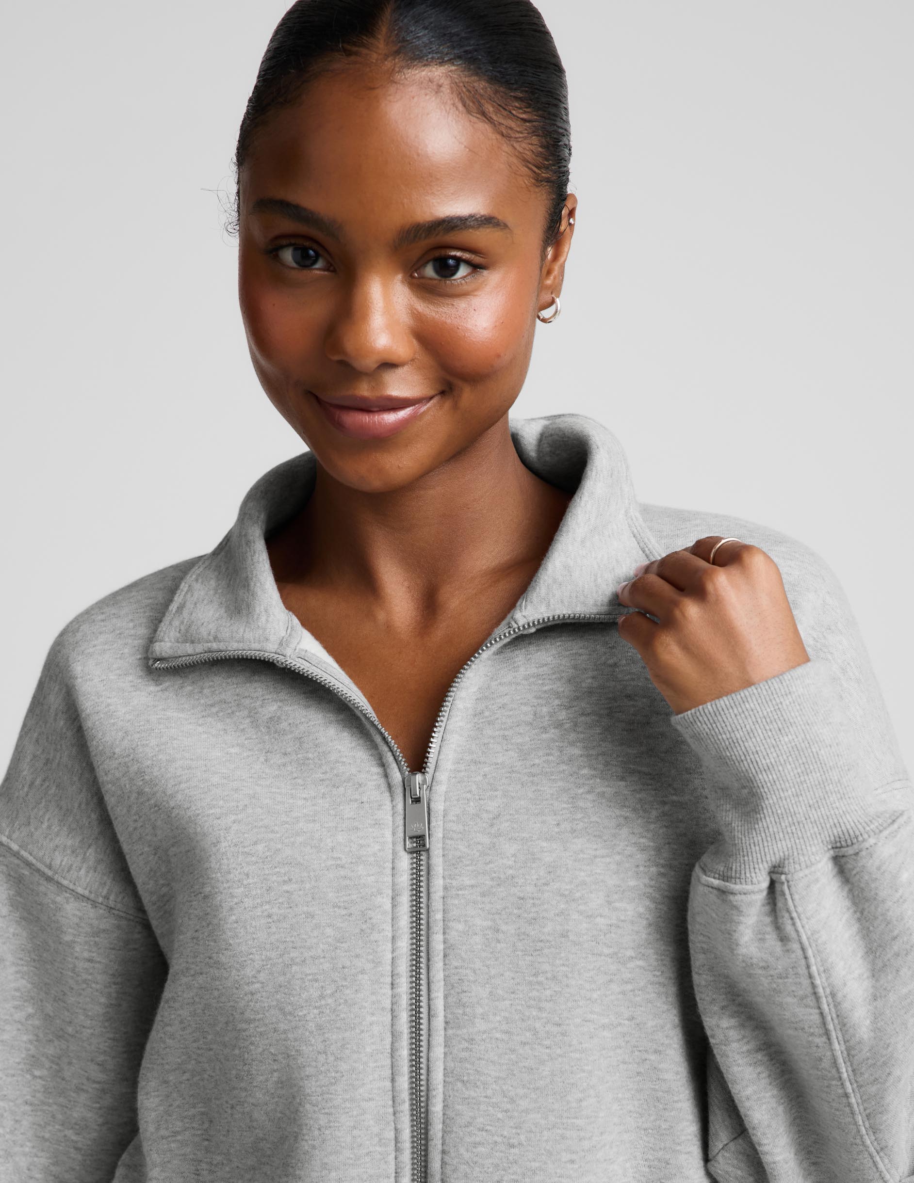 LuxeFleece 2.0™ Double Zip Jacket - Heather Gray