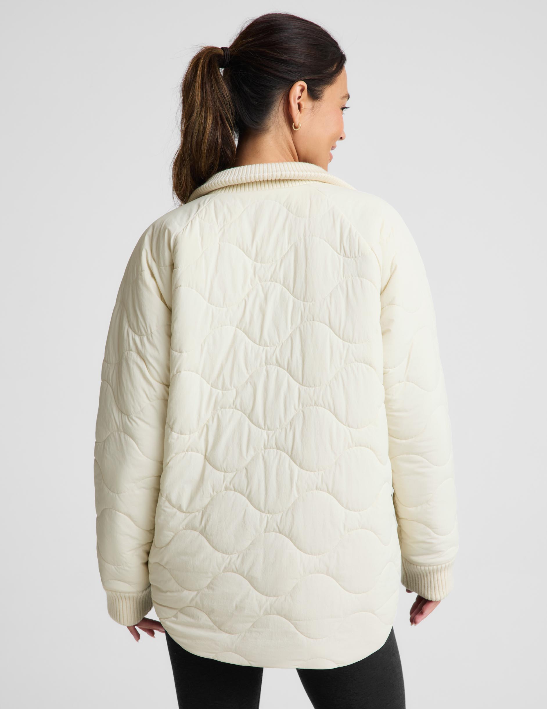Roam Quilted Reversible Jacket - Bone/Riverbed