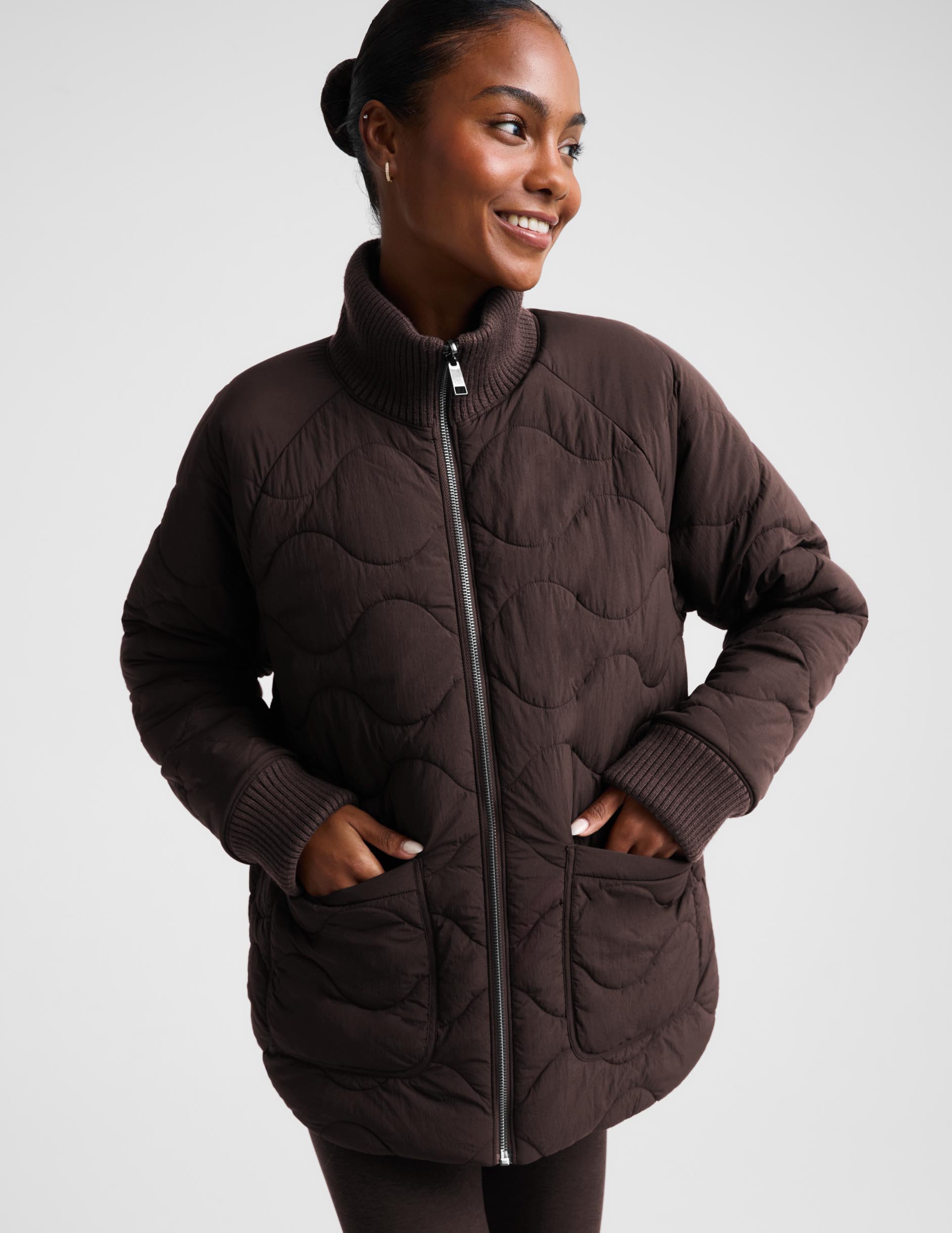 Roam Quilted Reversible Jacket - Dark Chocolate