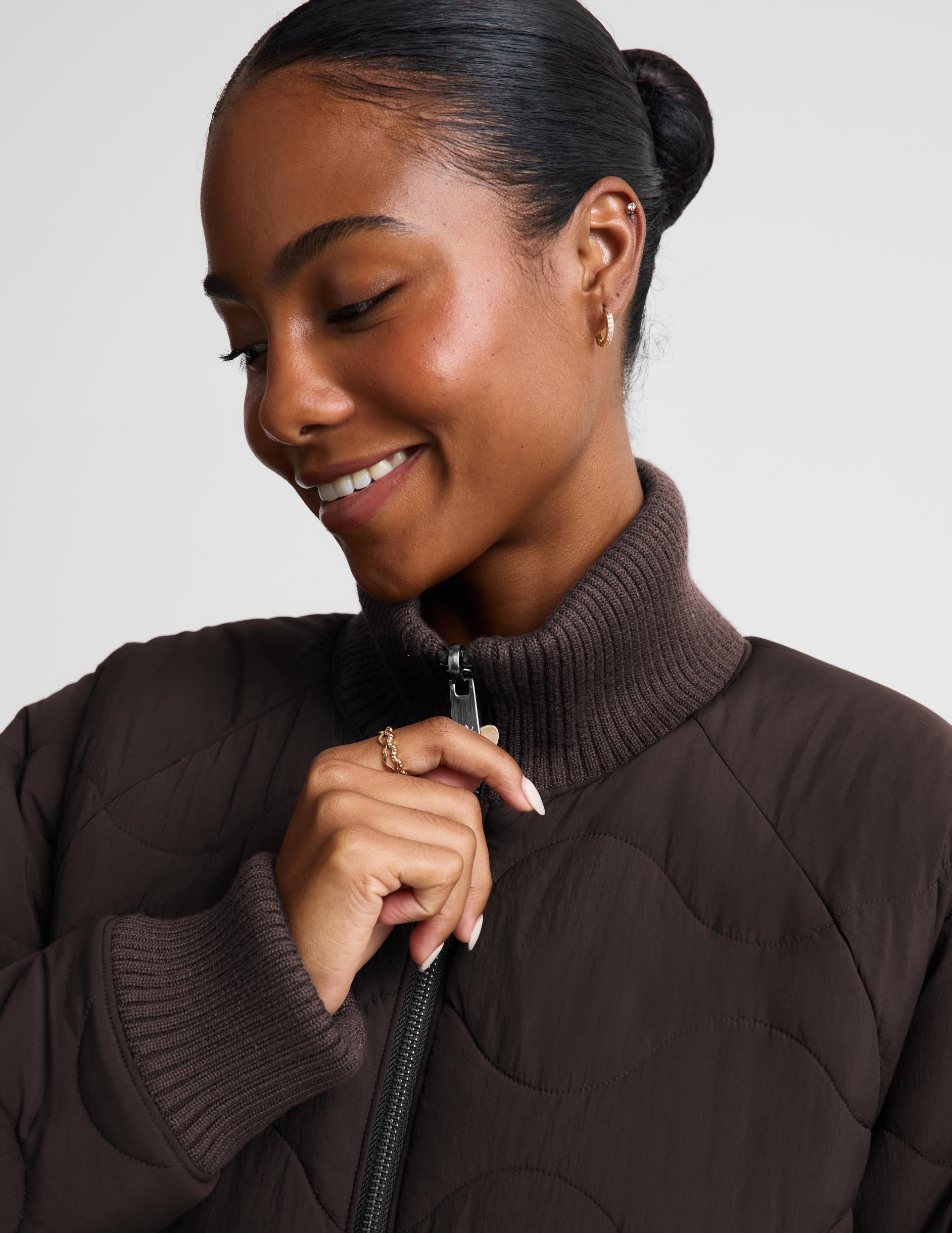 Roam Quilted Reversible Jacket - Dark Chocolate