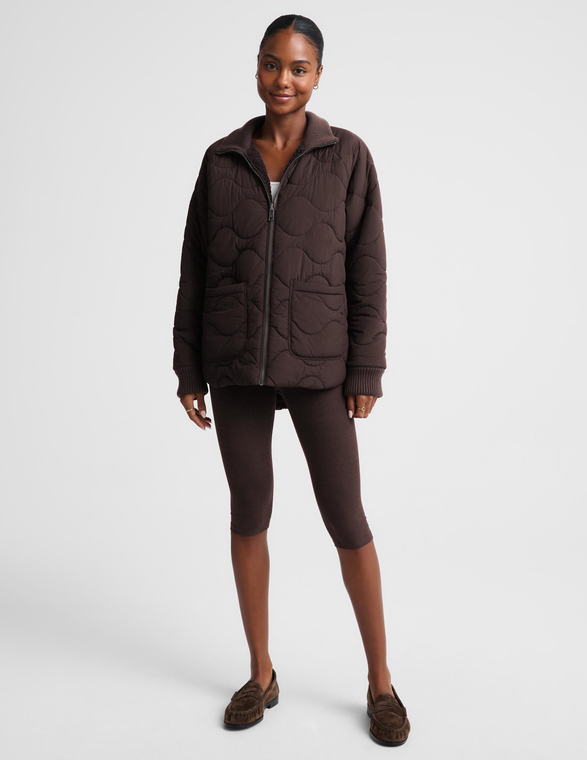 Roam Quilted Reversible Jacket - Dark Chocolate