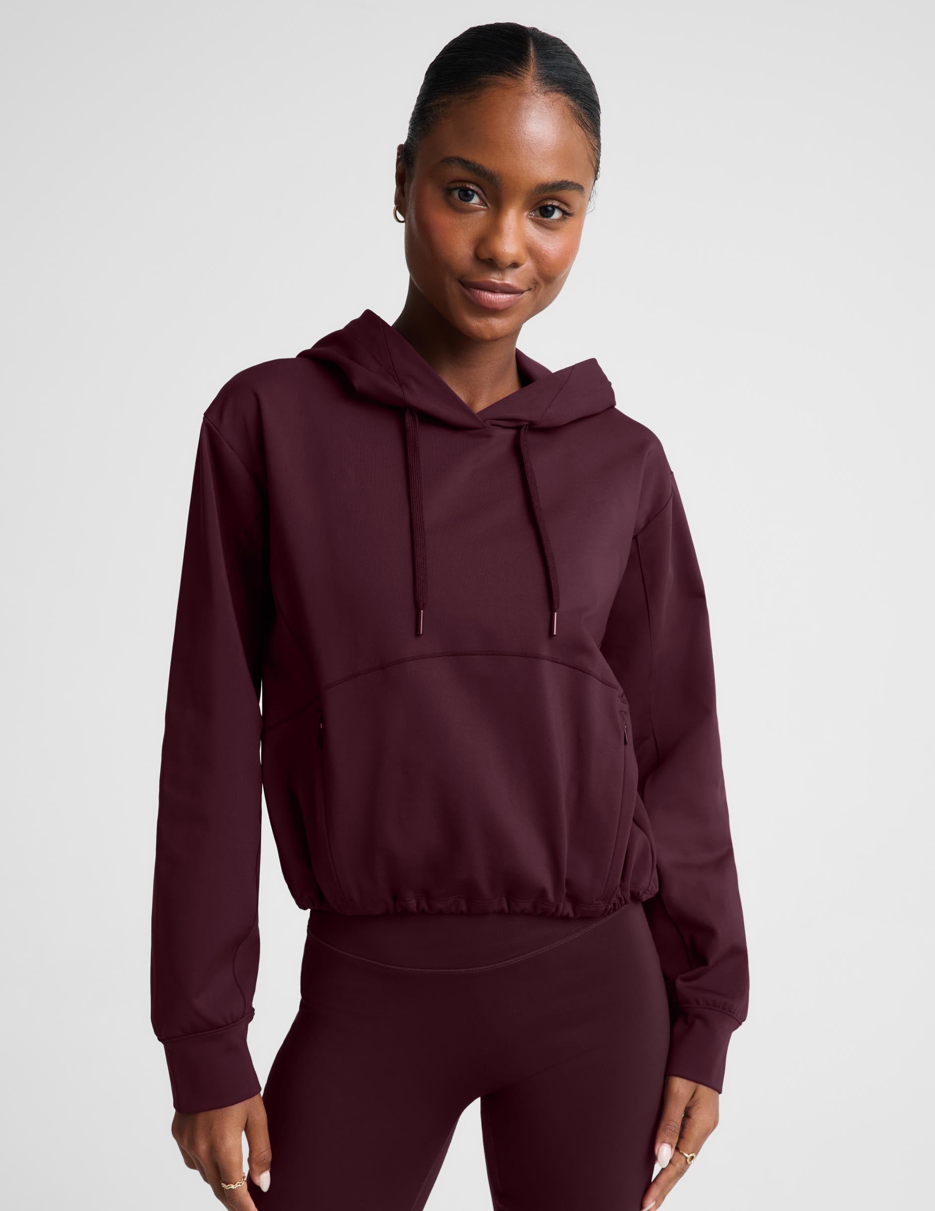 Pacer Fleece-Backed Hoodie - Cabernet