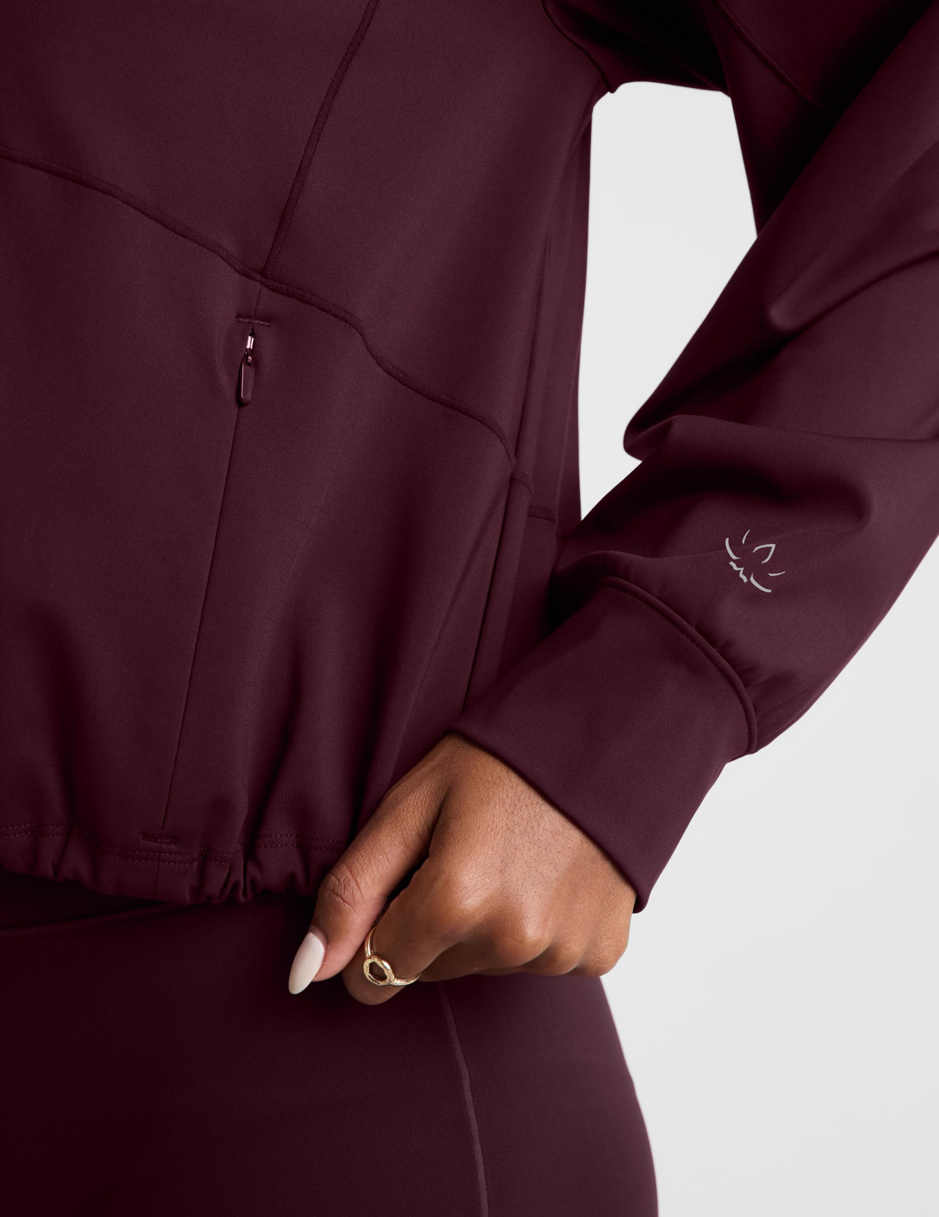 Pacer Fleece-Backed Hoodie - Cabernet
