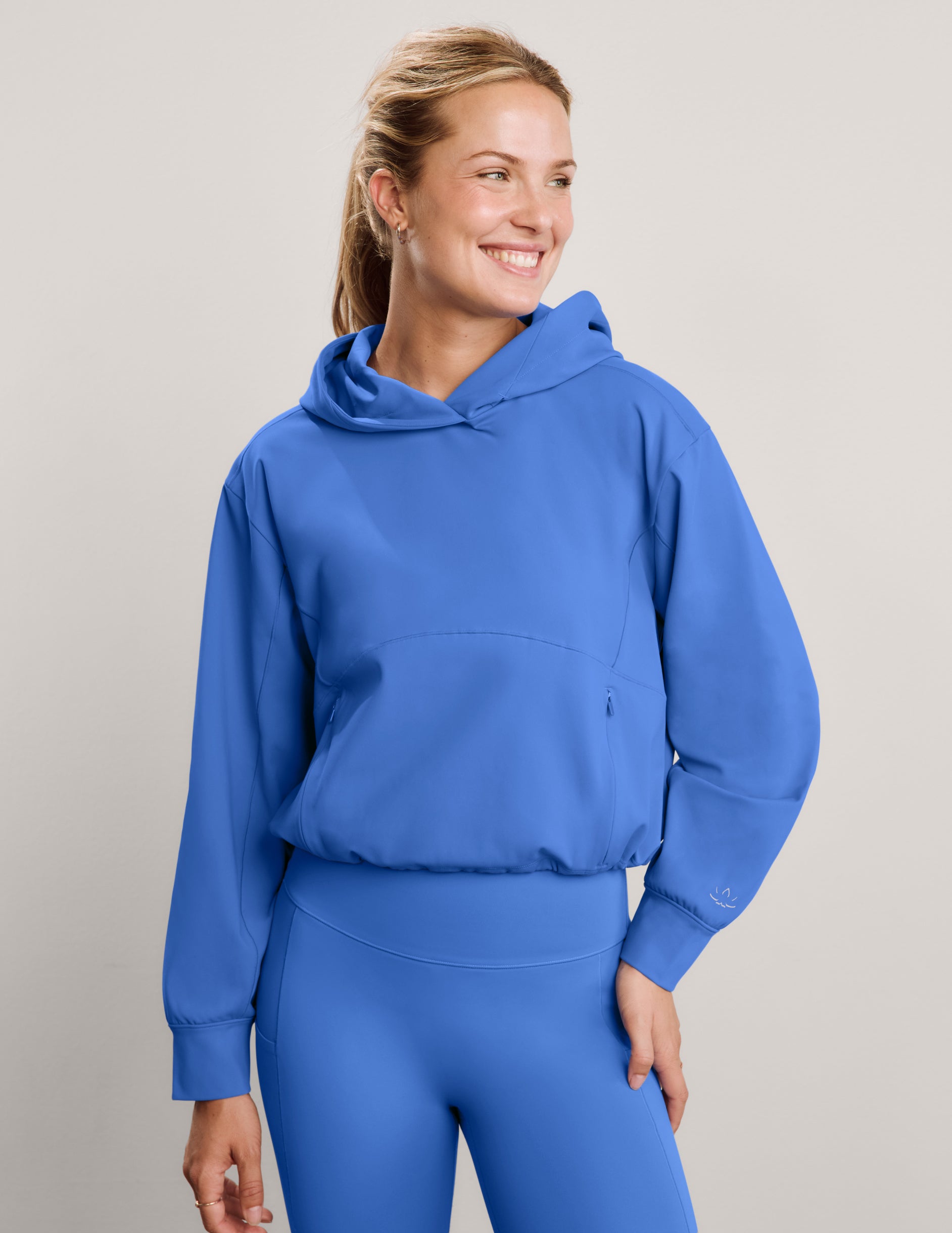 Pacer Fleece-Backed Hoodie - Mineral Blue