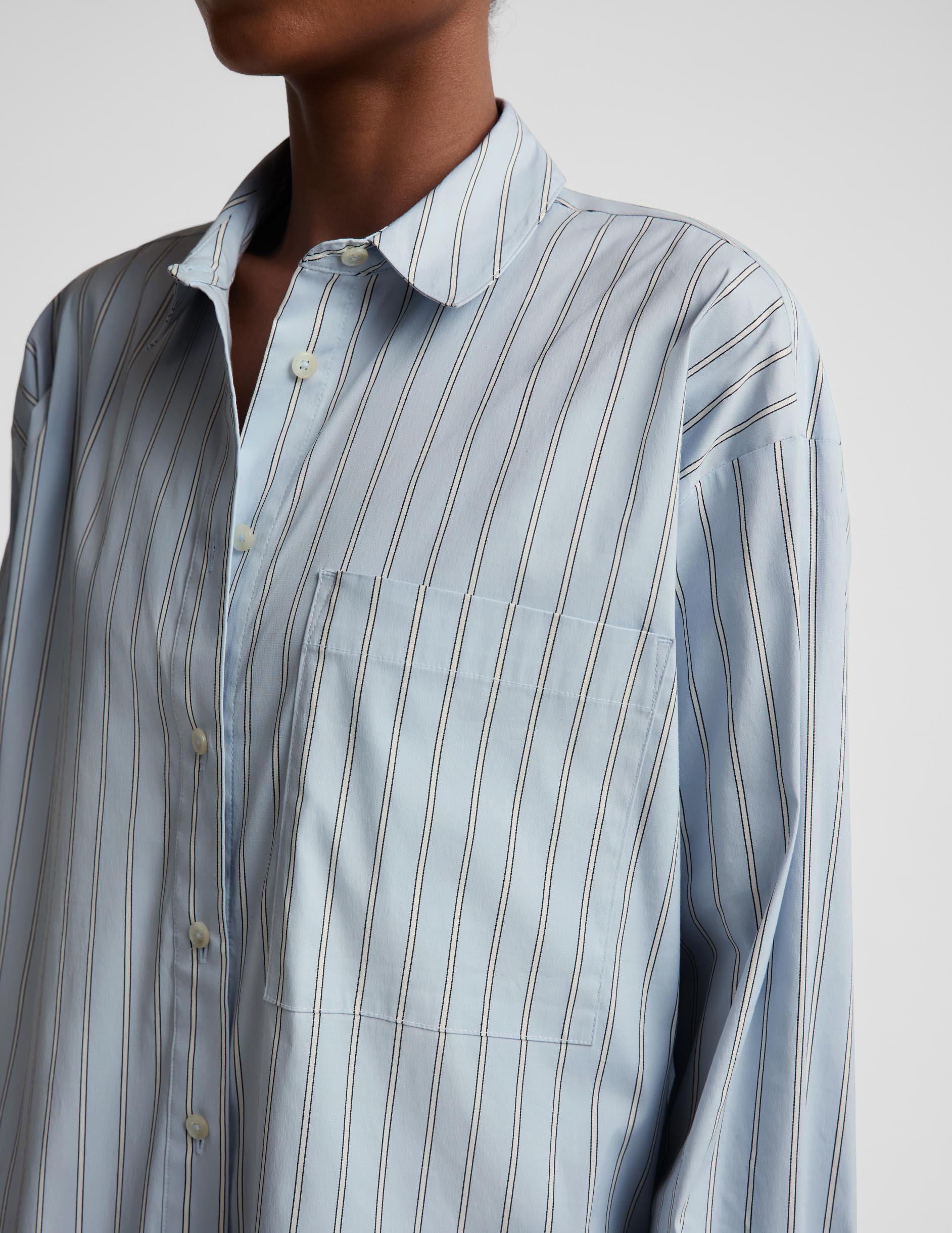Forever Favorite Button Down - Cloud Drift Stripe