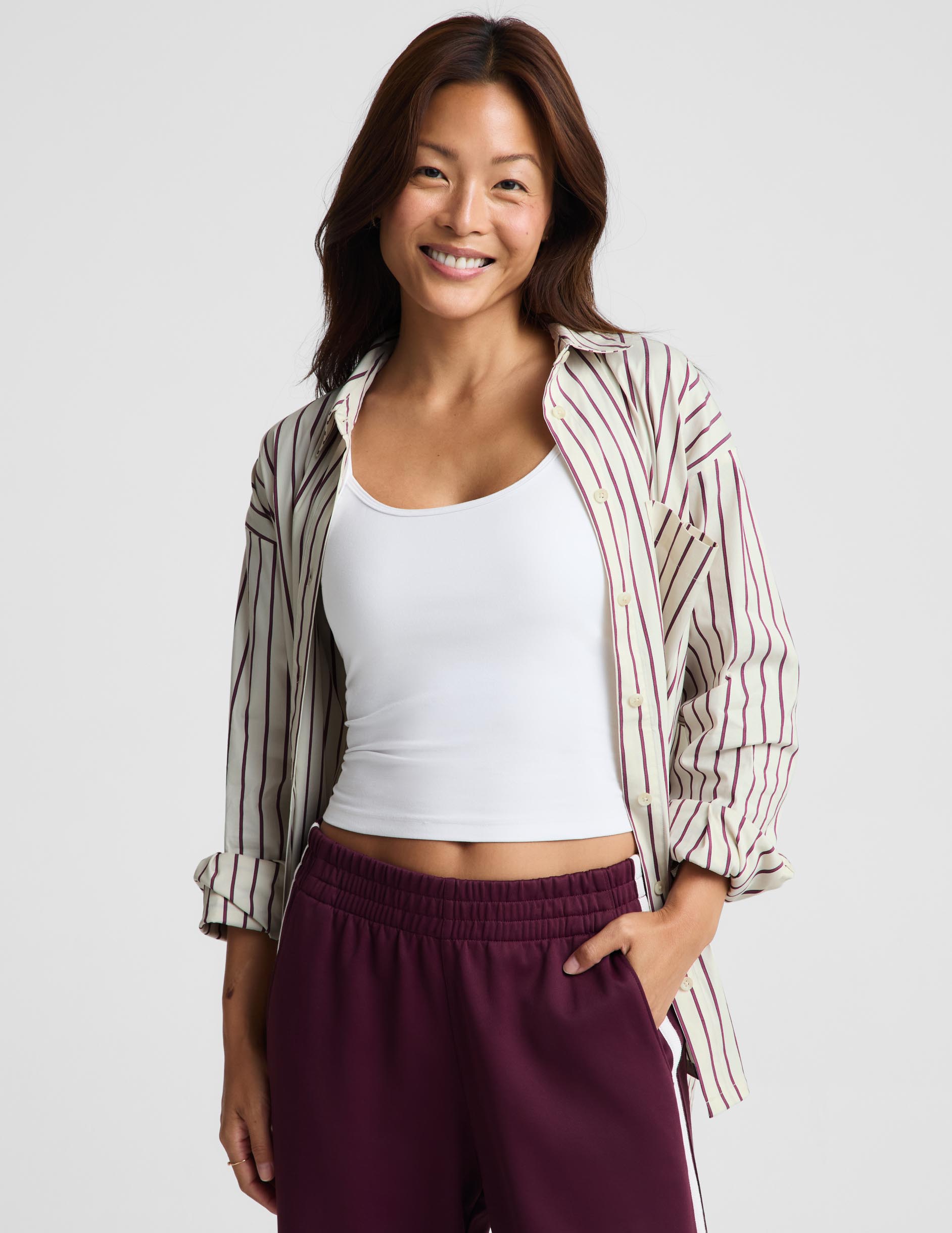 Forever Favorite Button Down - Sea Salt Stripe