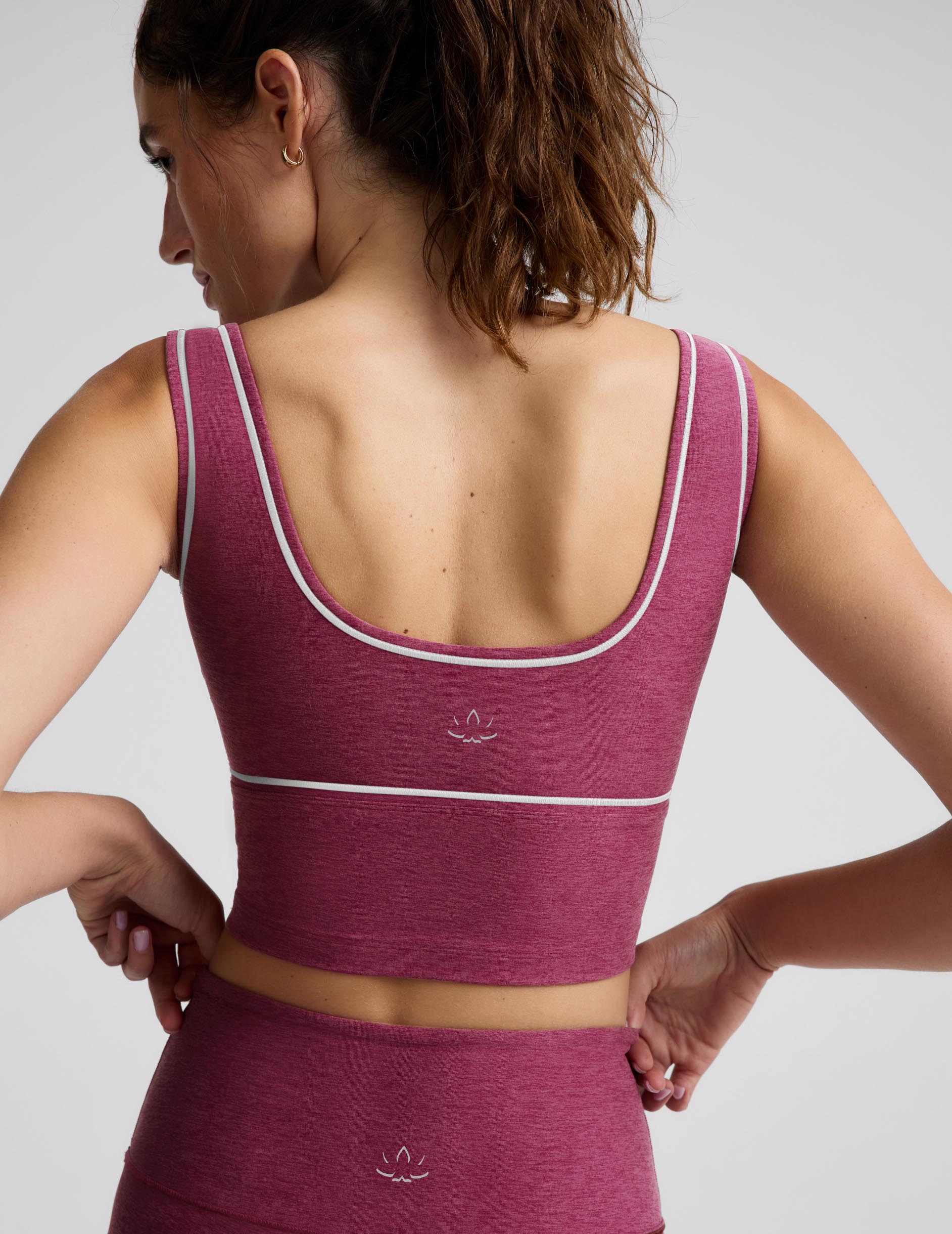 Spacedye™ Dynamic Cropped Tank - Pomegranate Heather