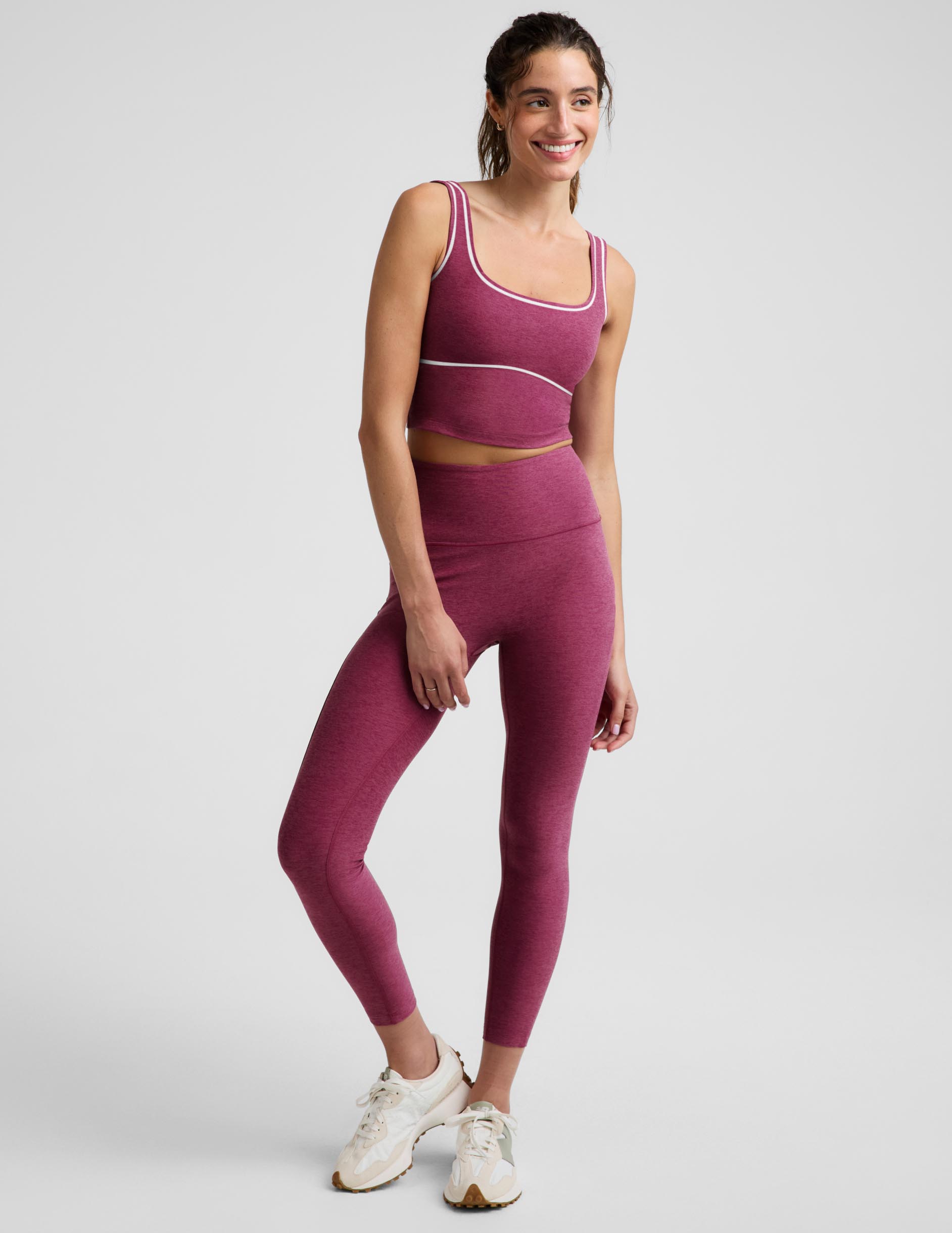 Spacedye™ Dynamic Cropped Tank - Pomegranate Heather