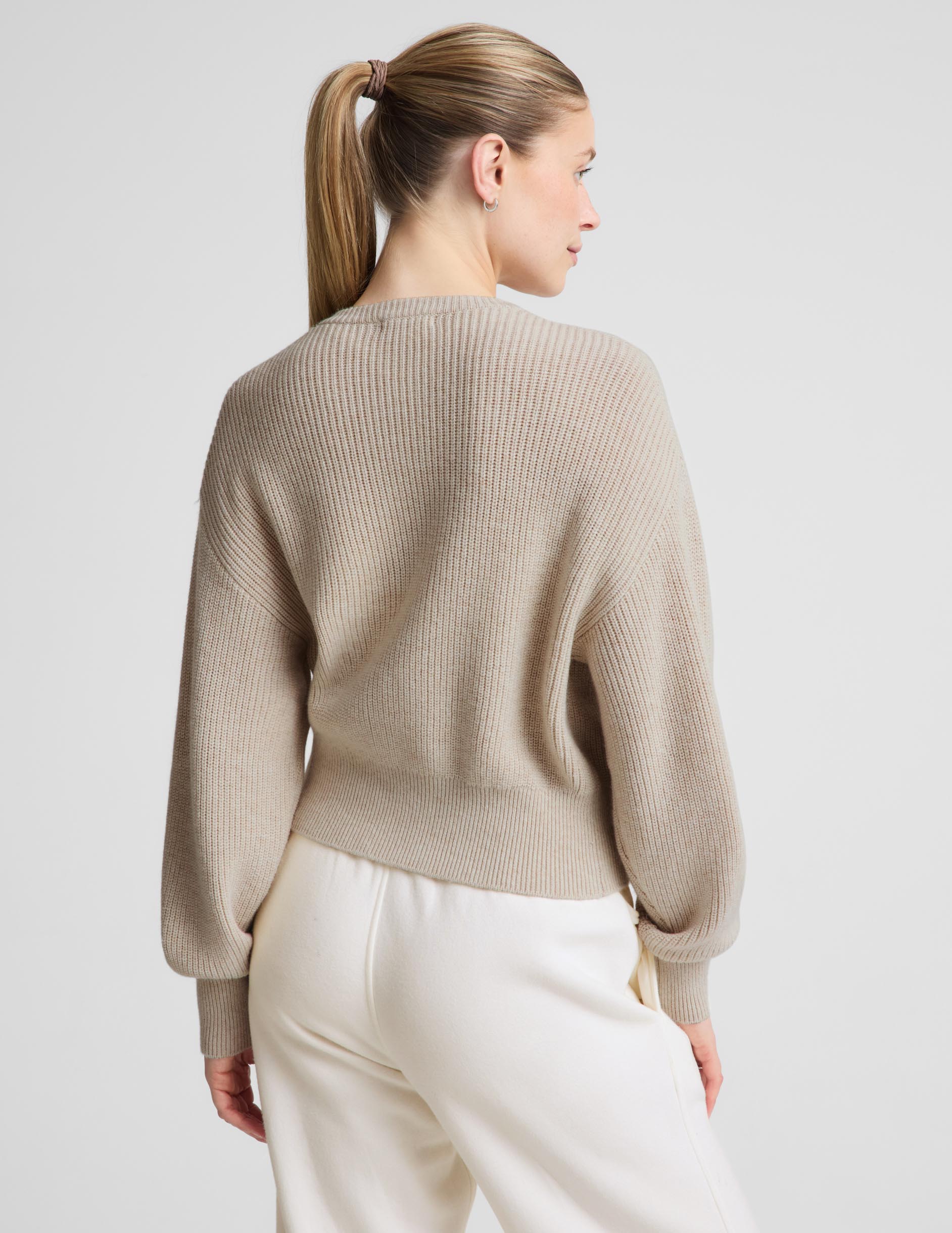 Two-Way Zip Cardigan - Oat Heather
