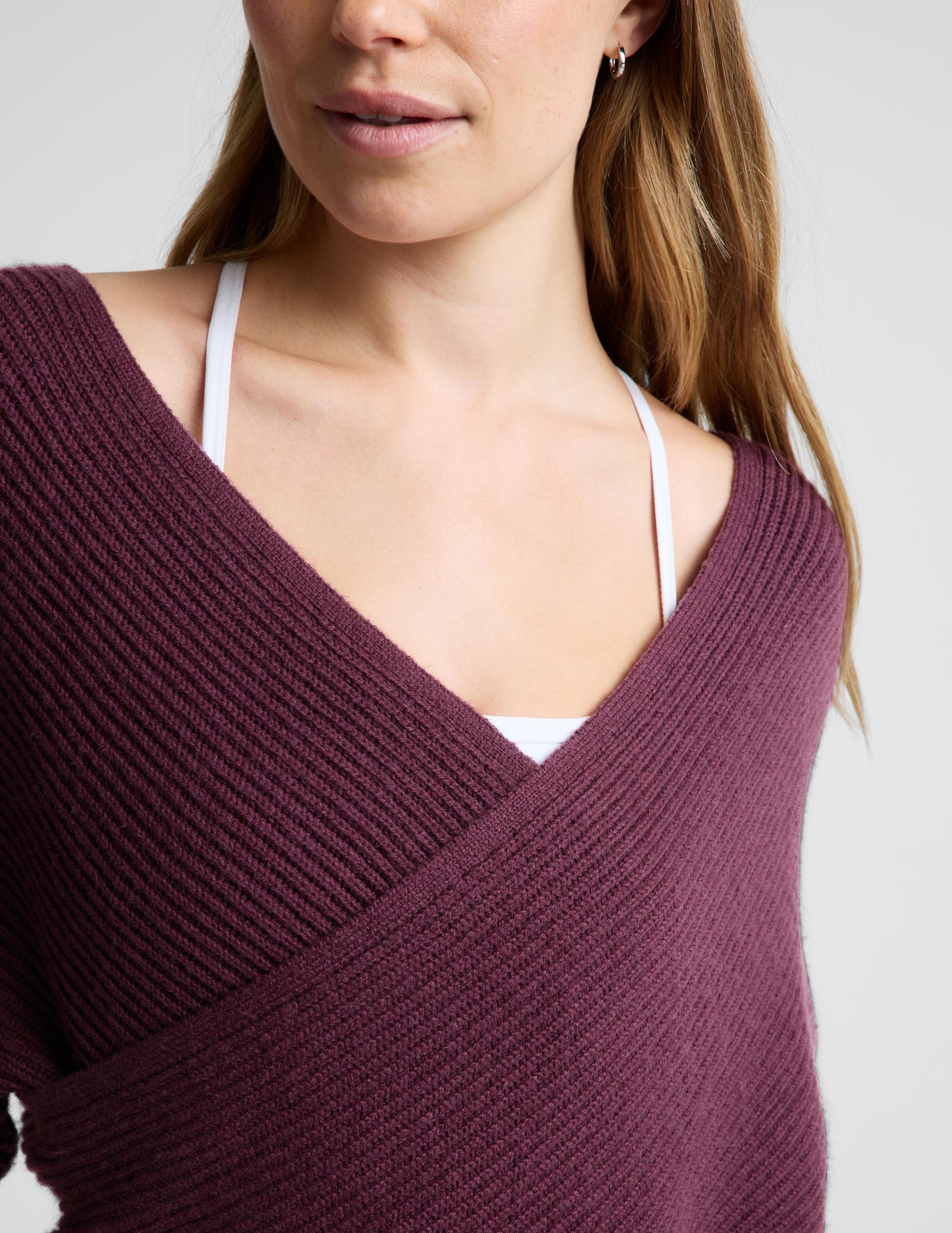 That's A Wrap Pullover - Cabernet