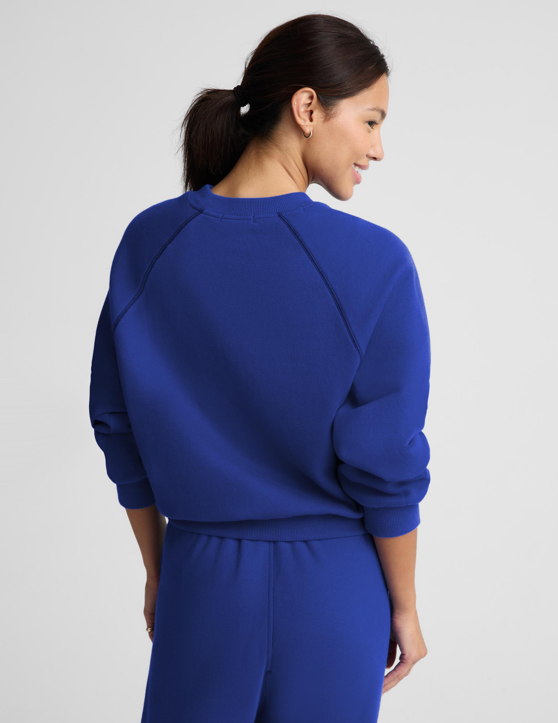 LuxeFleece 2.0™ Raglan Crewneck - Ultra Blue/Nocturnal Navy