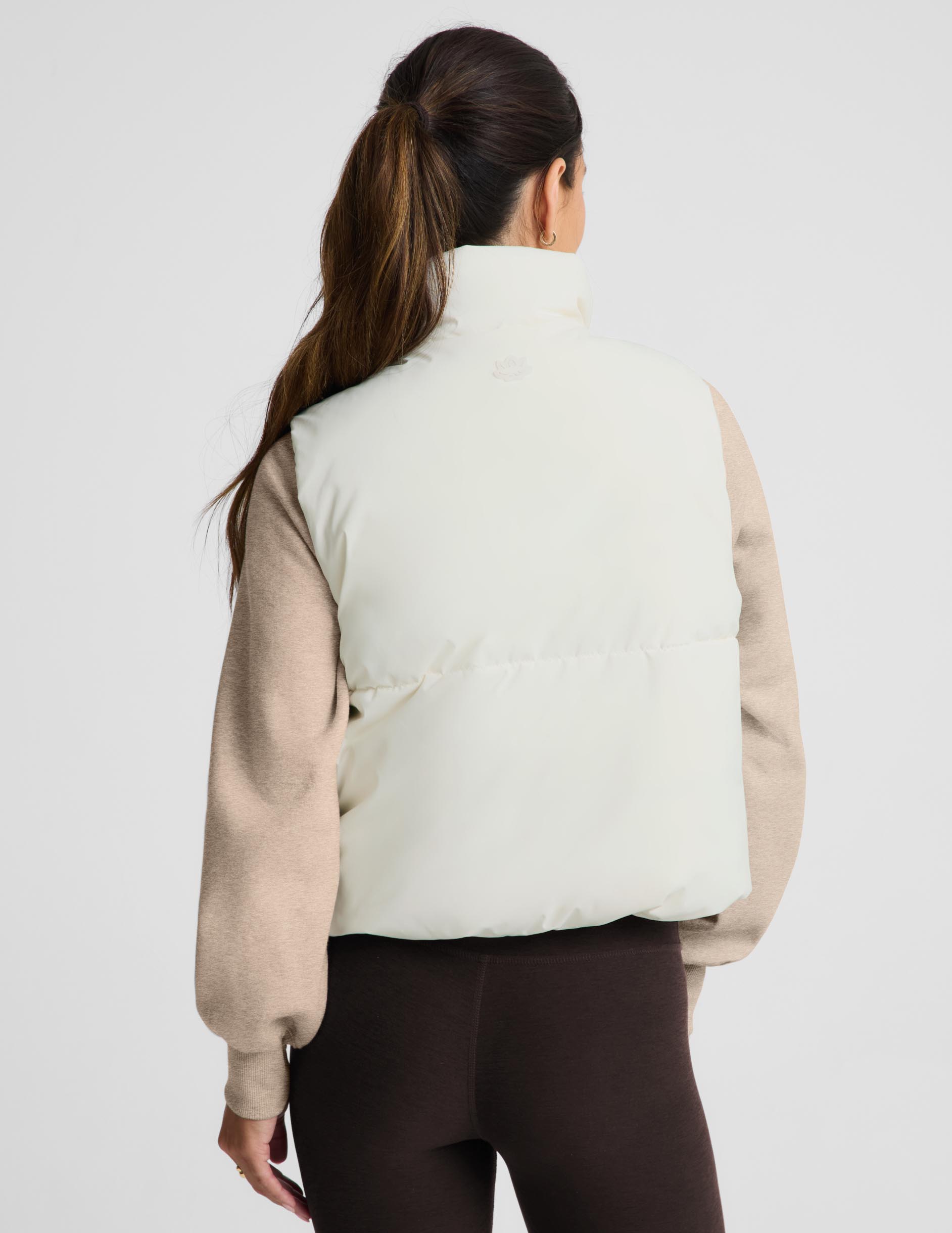 Up For It Puff Matte Vest - Sea Salt