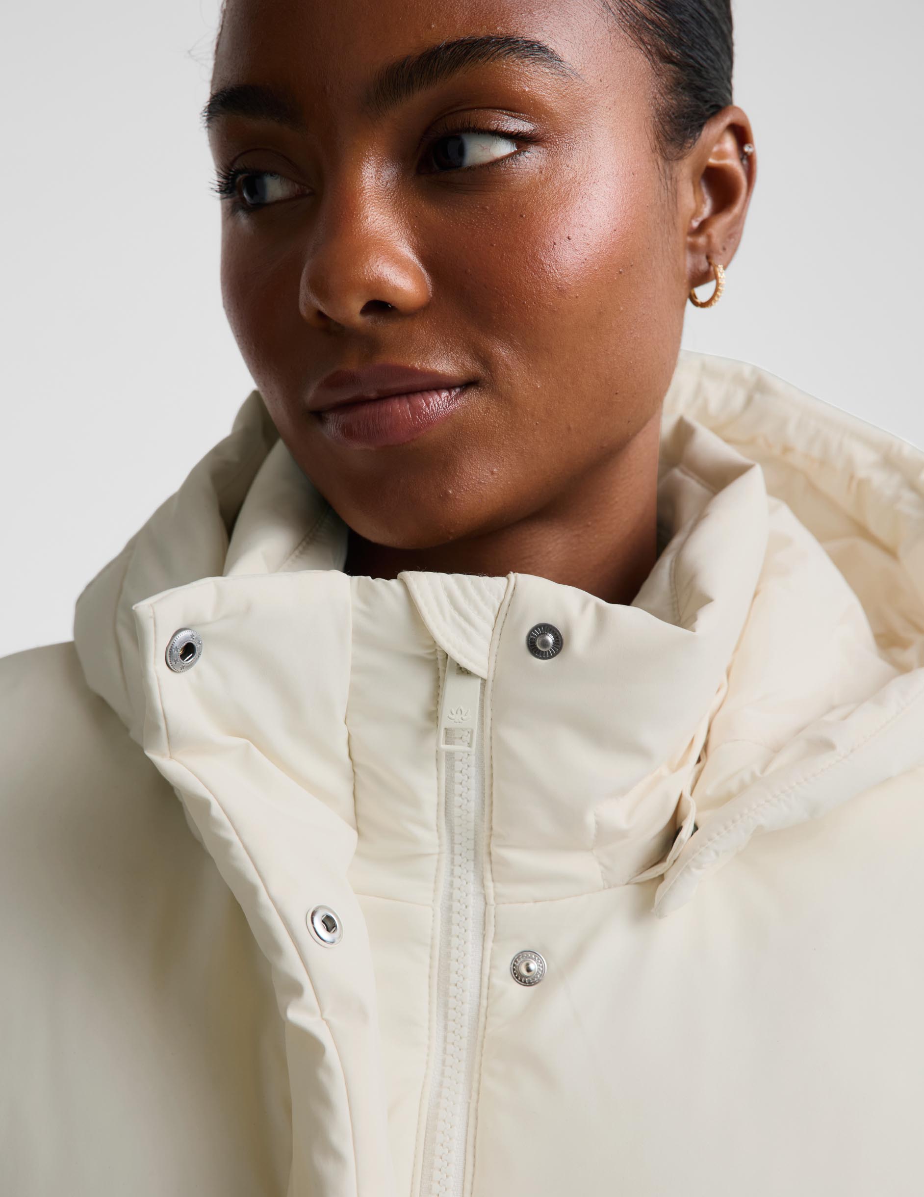Up For It Puff Matte Jacket - Sea Salt