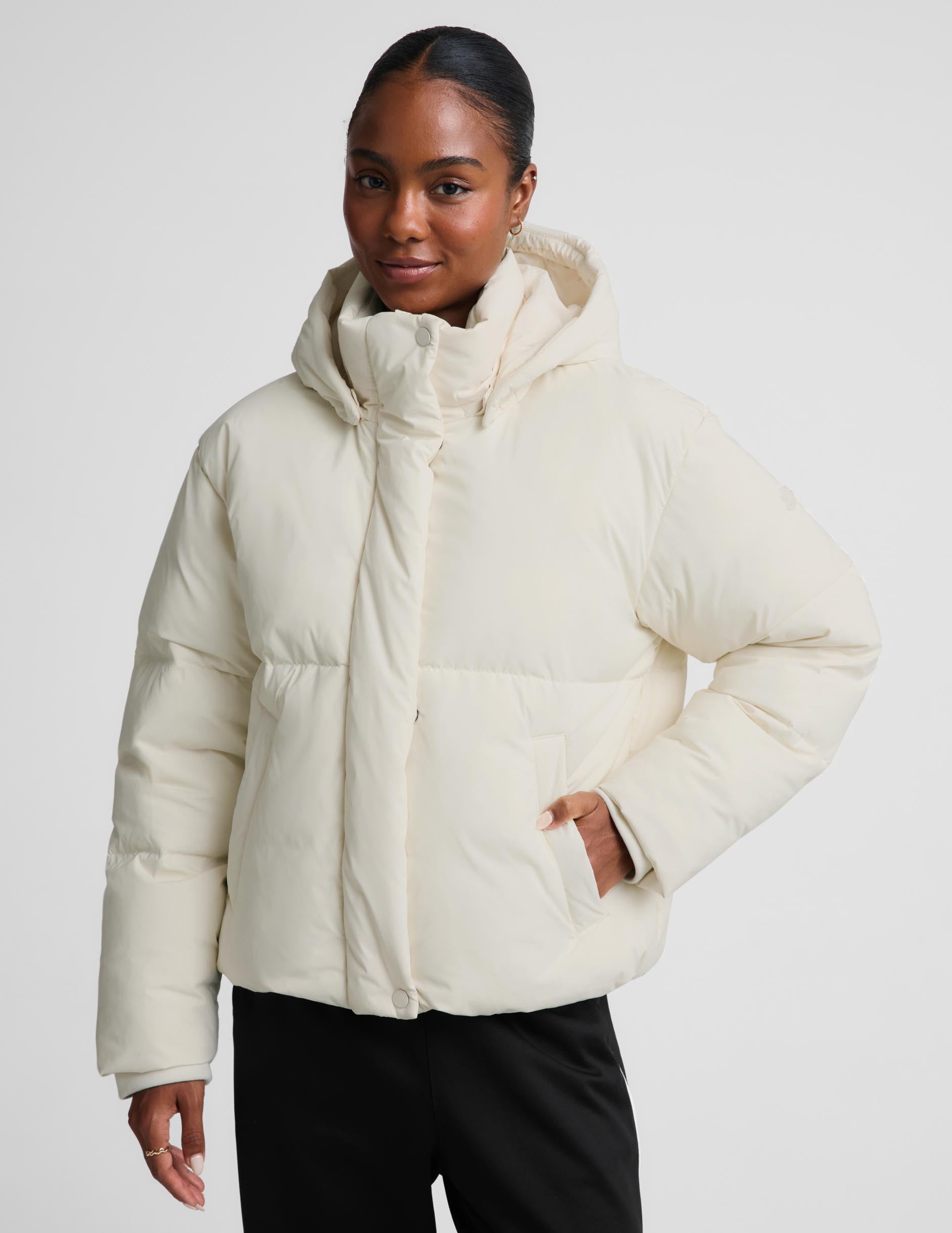 Up For It Puff Matte Jacket - Sea Salt