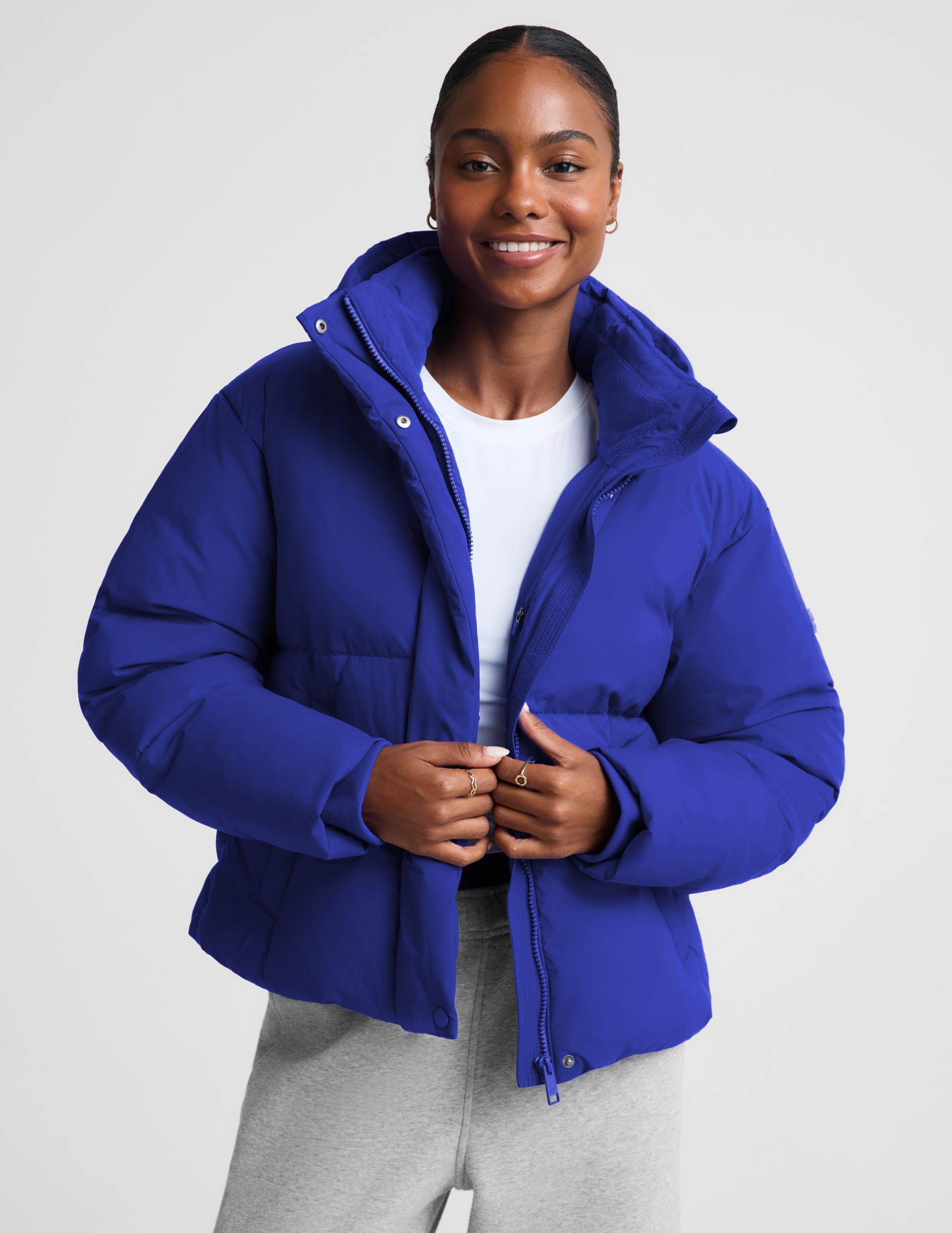Up For It Puff Matte Jacket - Ultra Blue