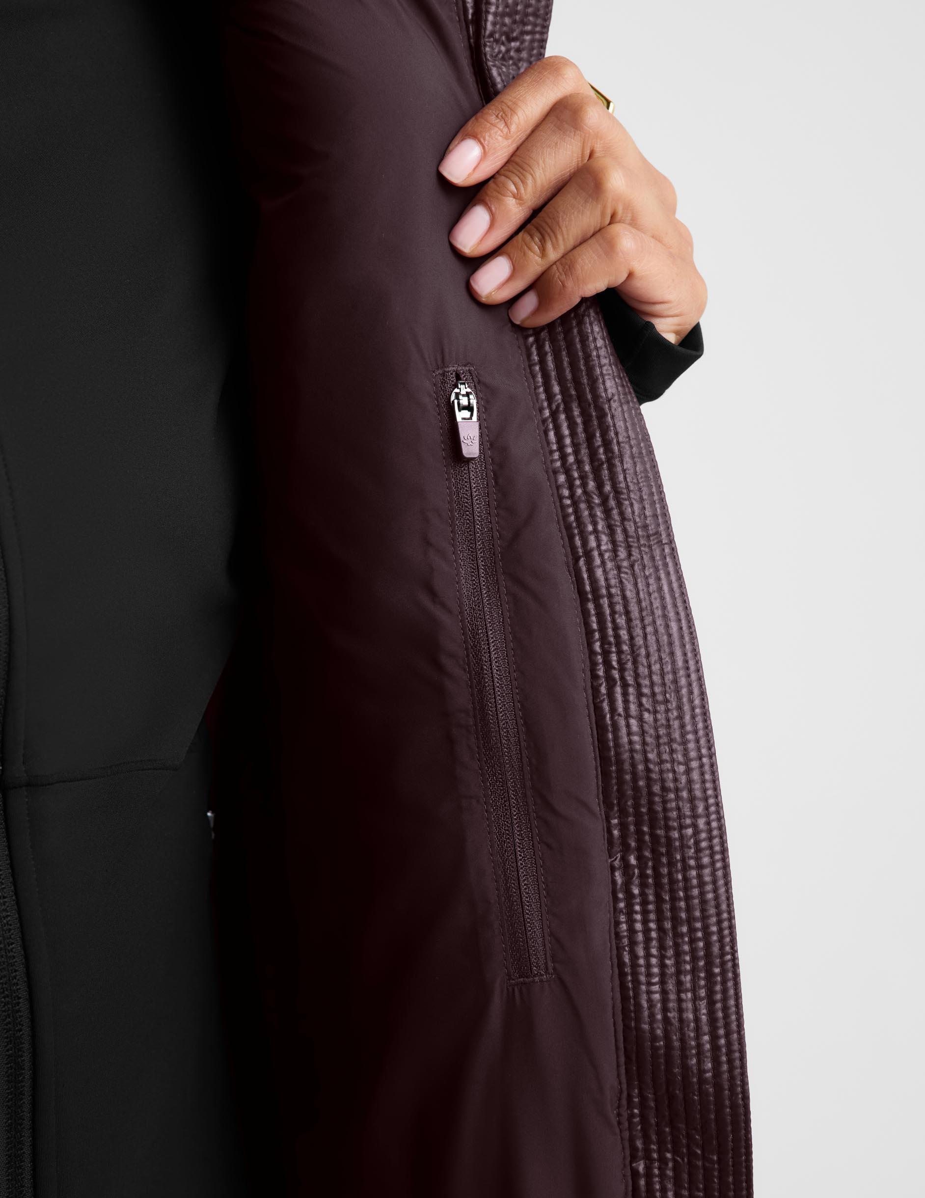 Up For It Puff Shine Vest - Shine Cabernet