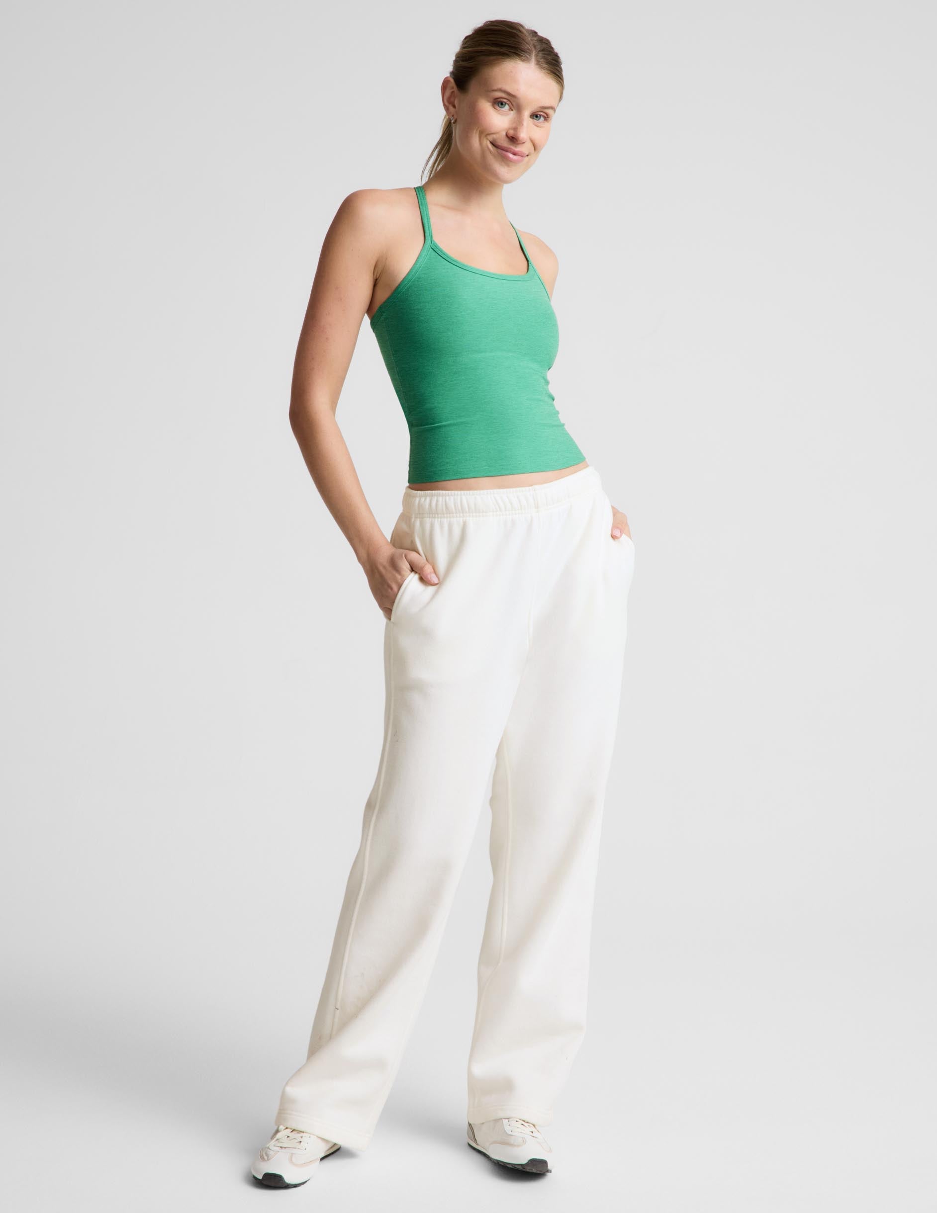 Spacedye™ Slim Racerback Midway Tank - Bright Emerald Heather
