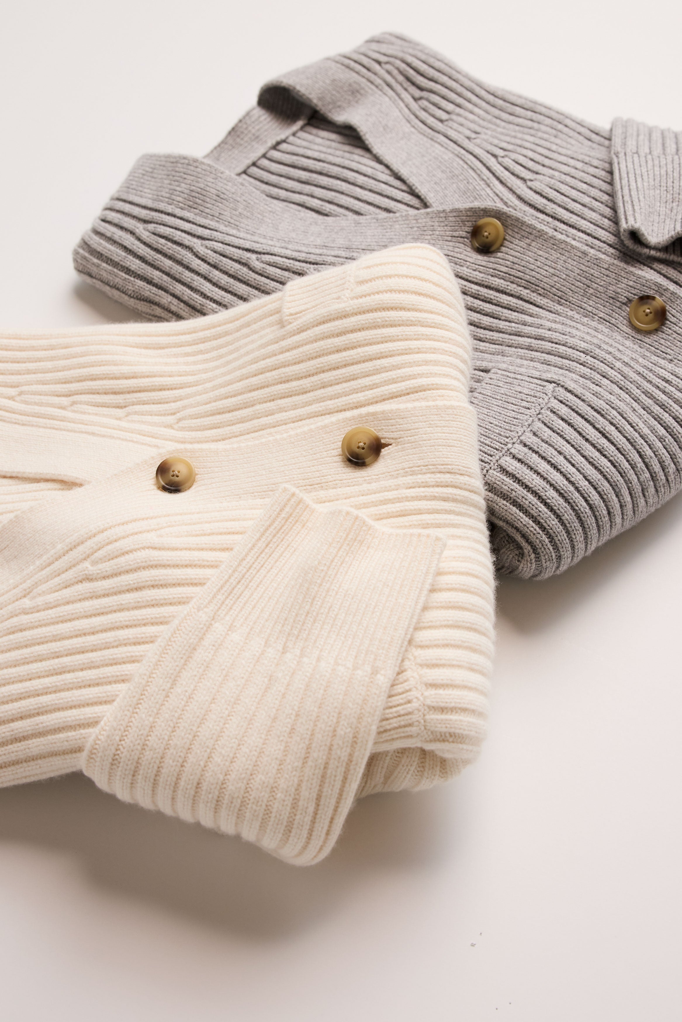 Wool Blend Cardigan - Gray Heather
