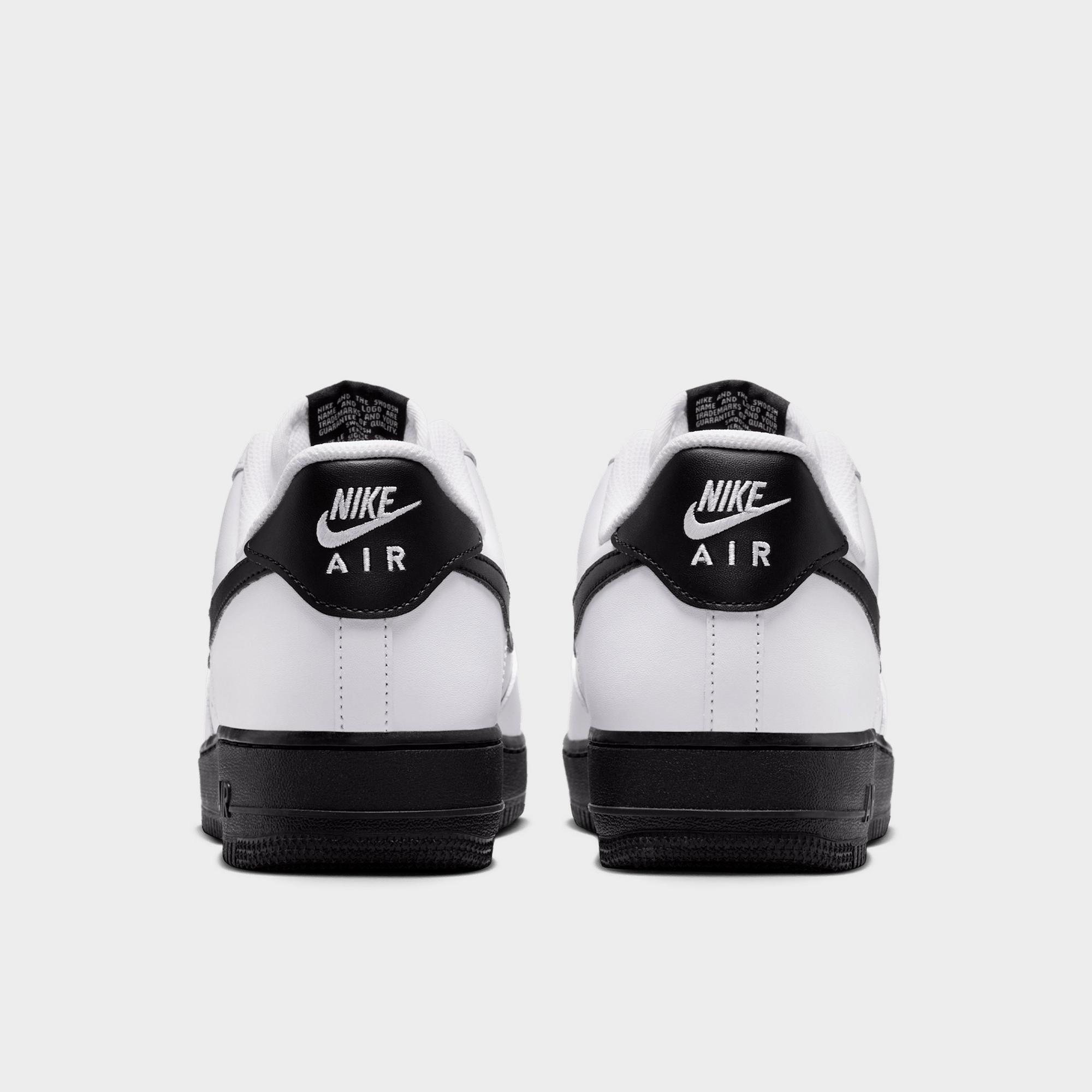 Men's Nike Air Force 1 '07 Casual Shoes — White/Black — Back view
