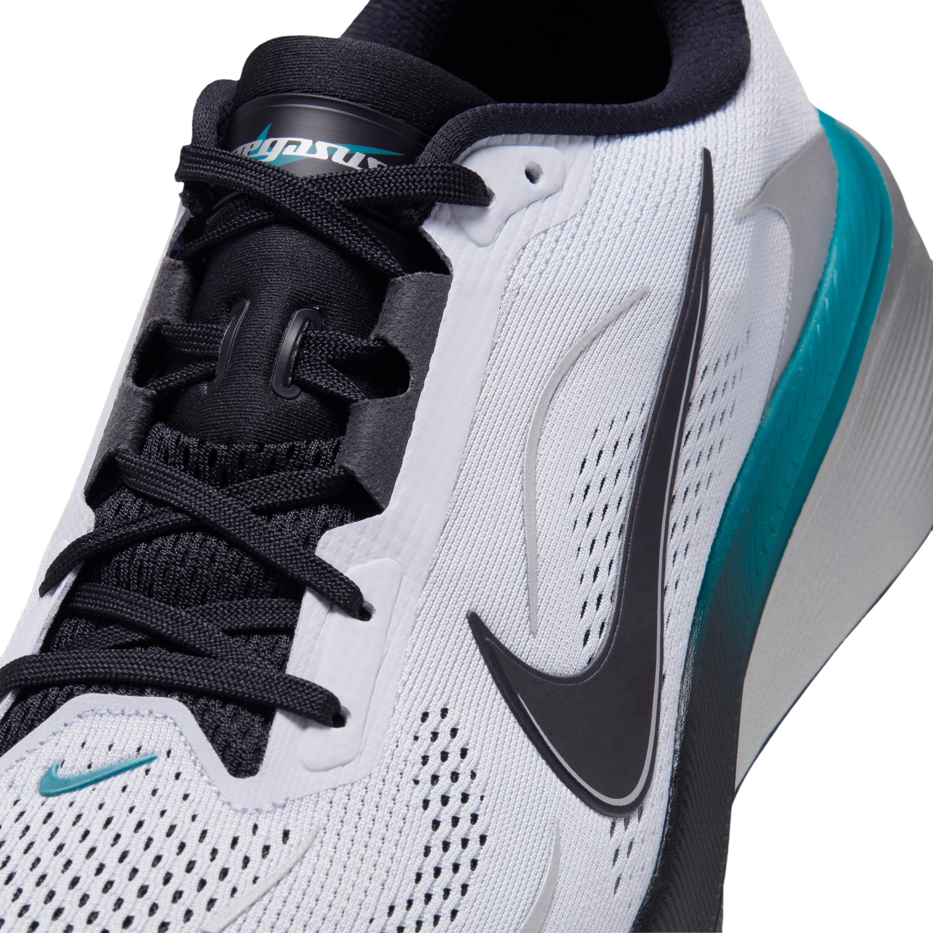 Nike Pegasus 42  Men's Road Running Shoes — Football Grey/Bright Spruce/Metallic Silver/Black — Regular