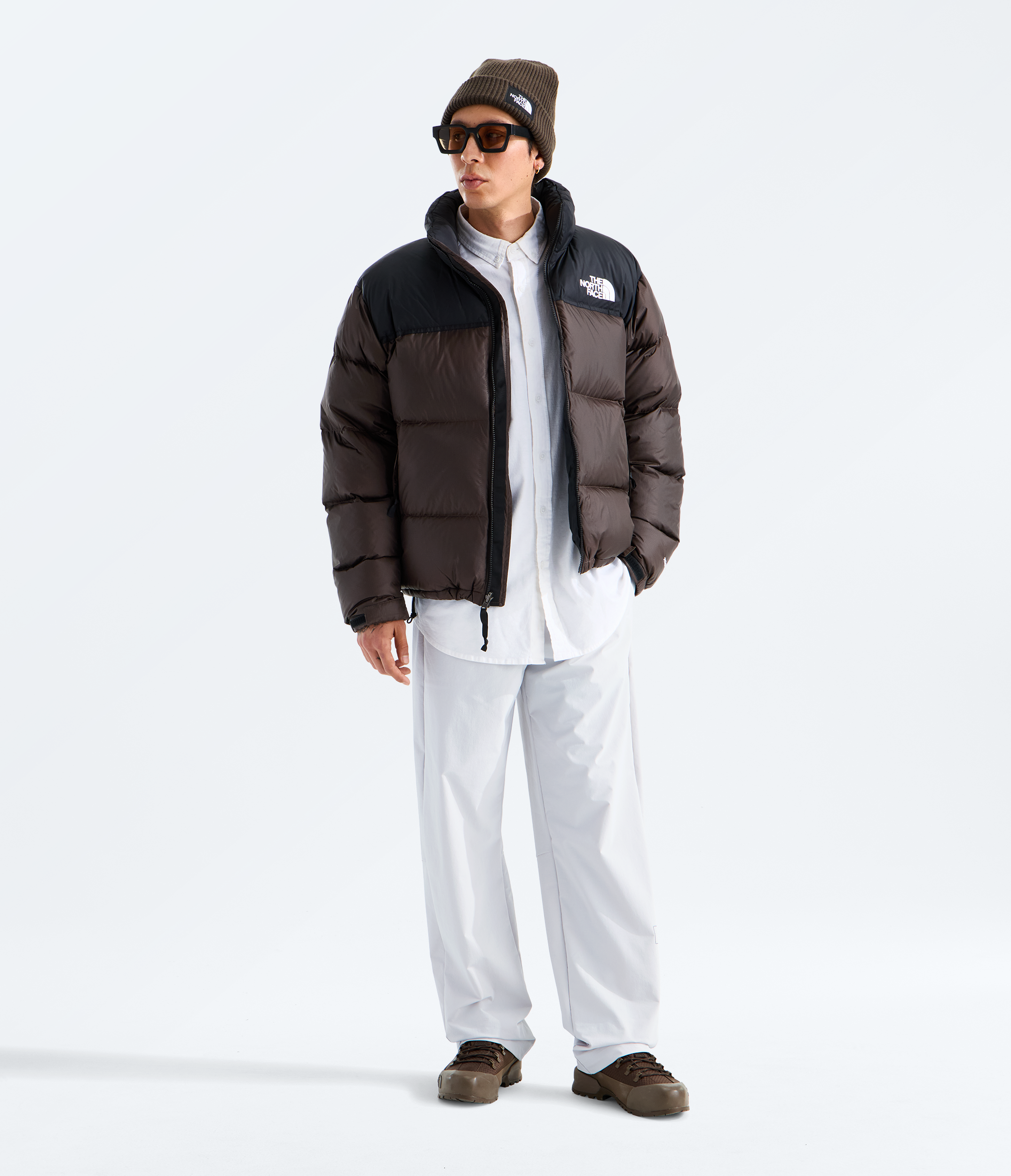 Mens 1996 Retro Nuptse Jacket TNF Dark ChestnutTNF Black HERO2