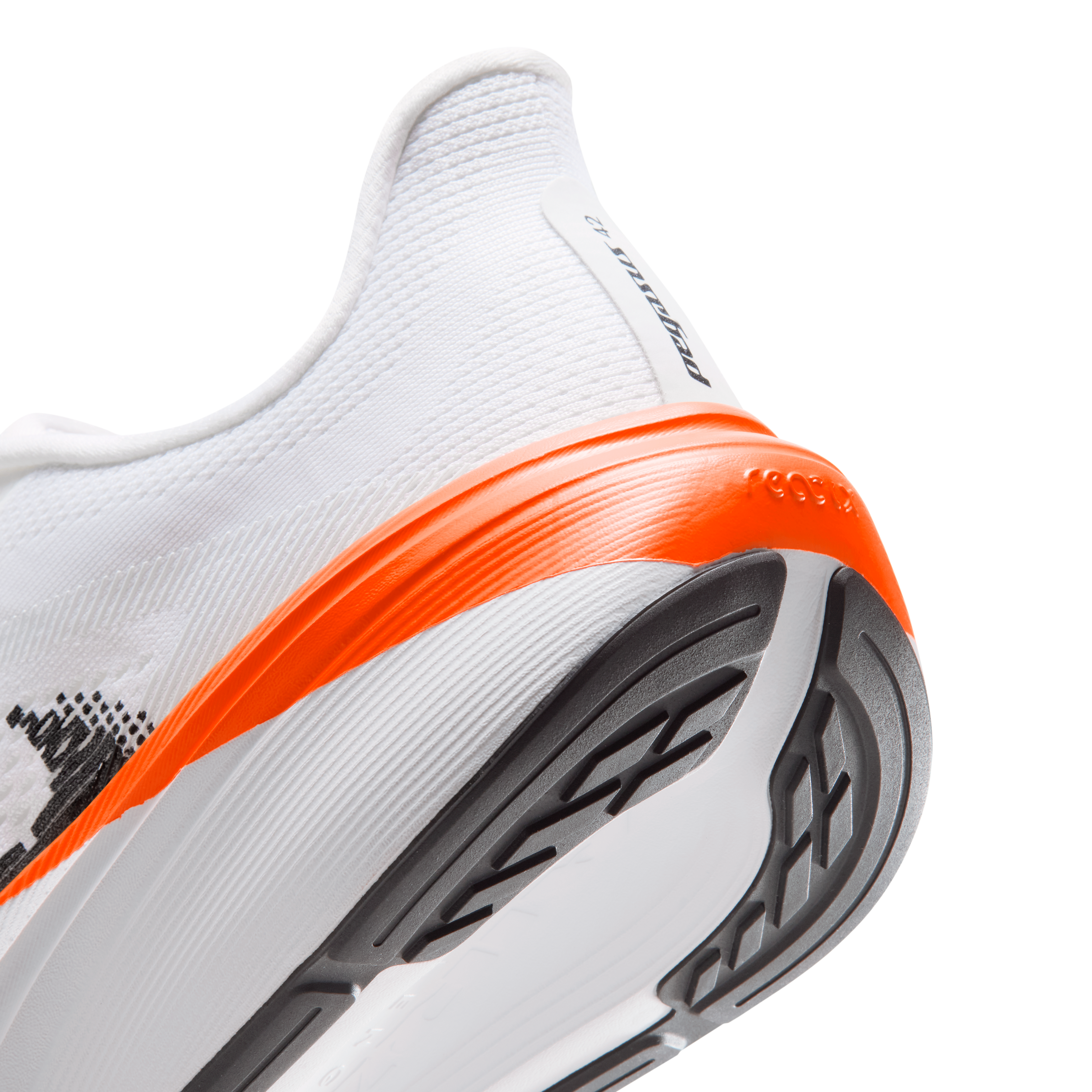 Nike Pegasus 42 Men's Road Running Shoes — White/White/Total Orange/Black — Regular