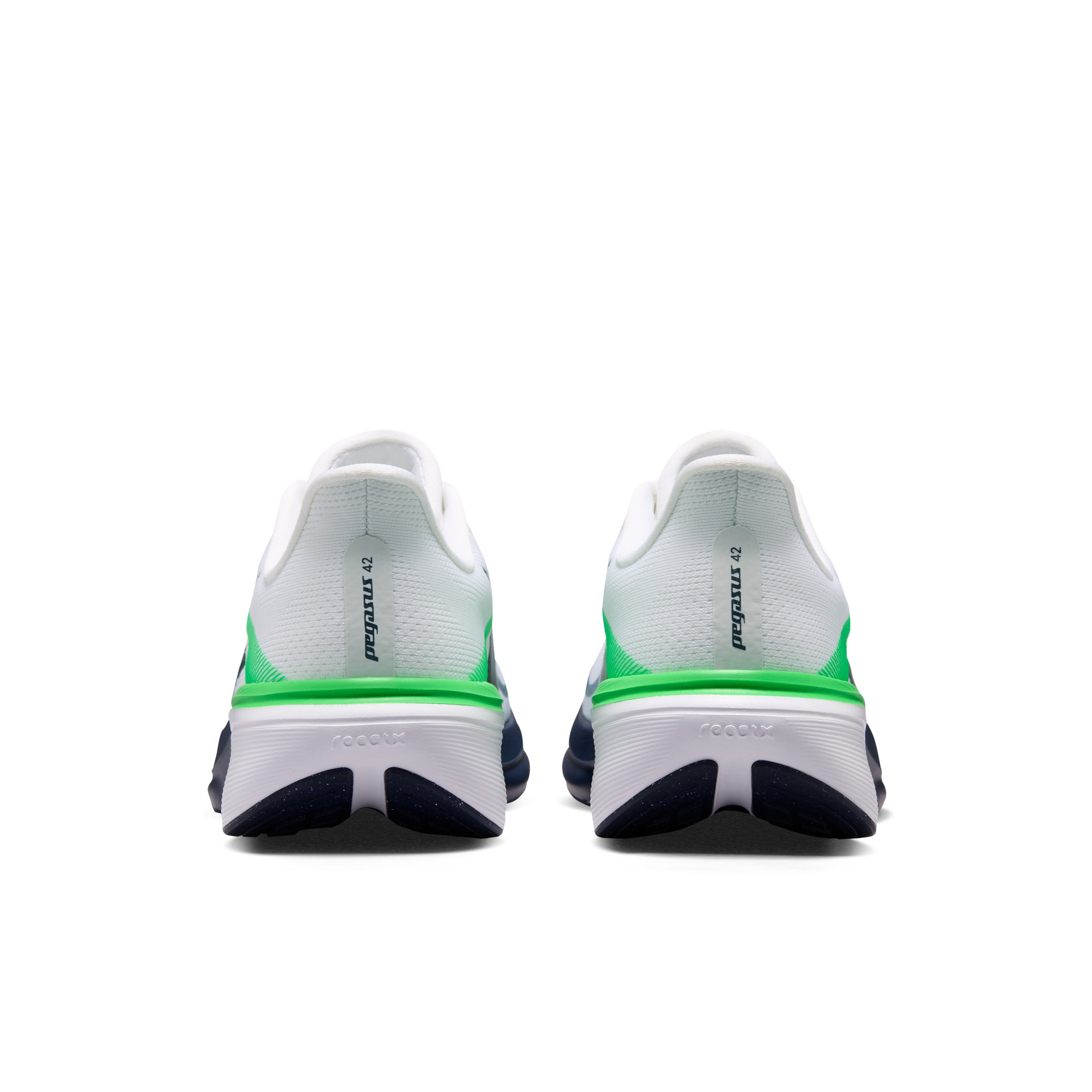 Nike Pegasus 42 Men's Road Running Shoes — White/Green Spark/Midnight Navy — Regular