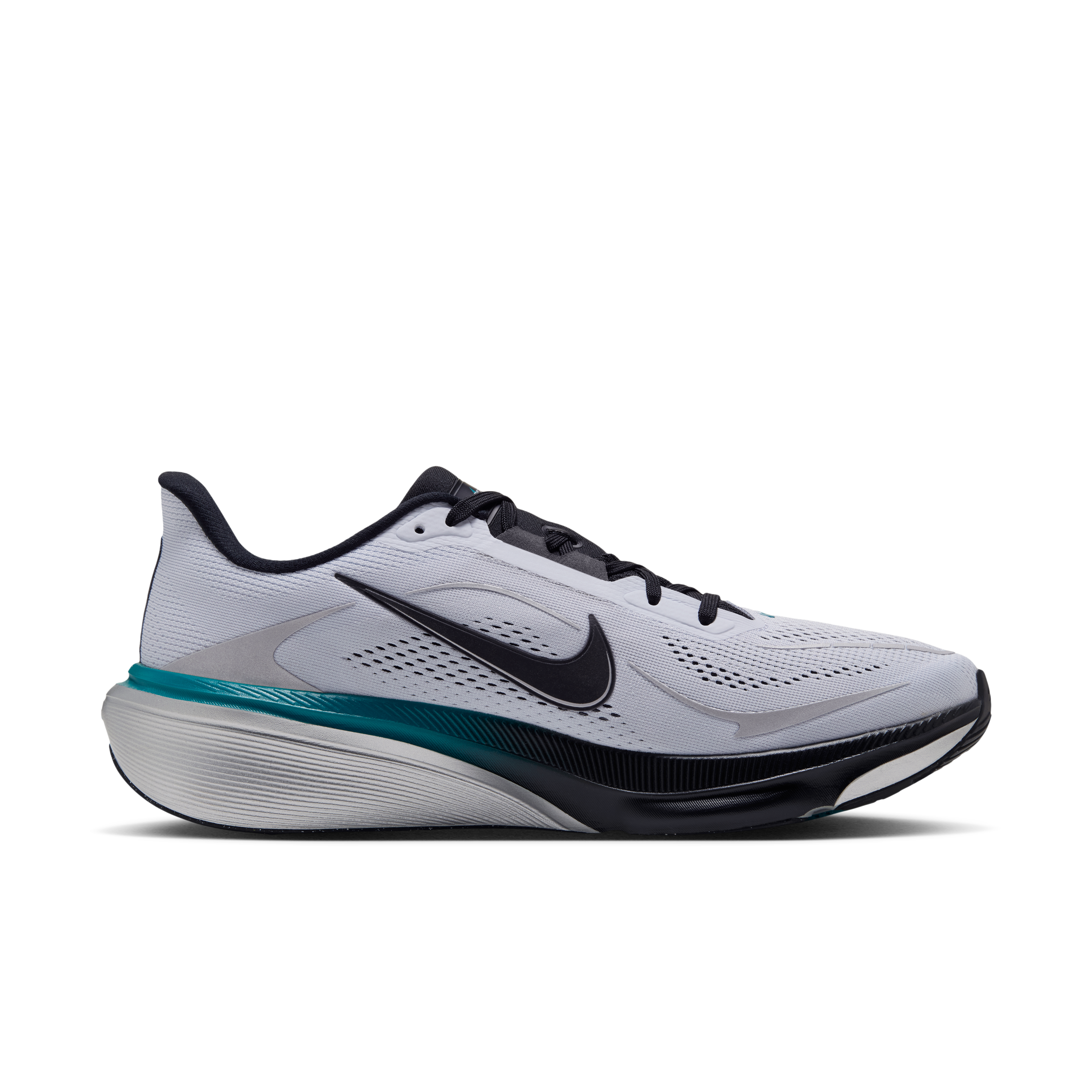 Nike Pegasus 42  Men's Road Running Shoes — Football Grey/Bright Spruce/Metallic Silver/Black — Regular