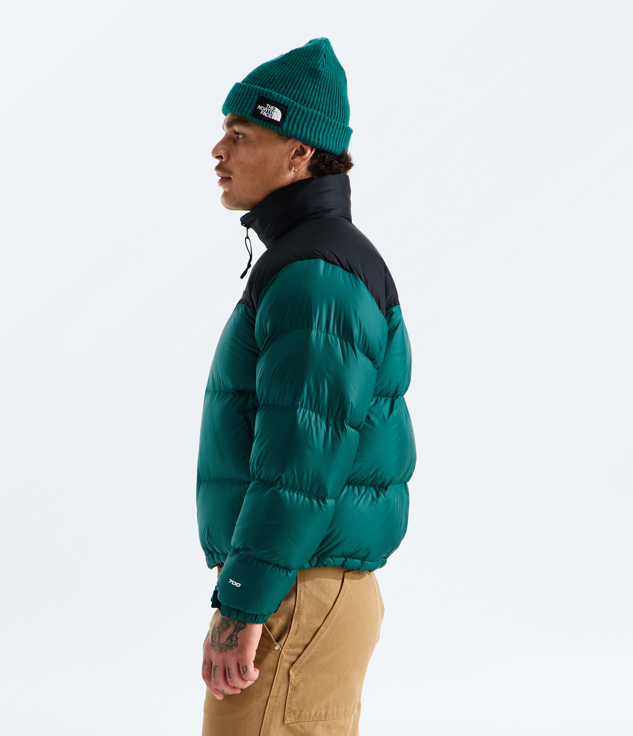 Mens 1996 Retro Nuptse Jacket TNF Pacific TealTNF Black MODEL34