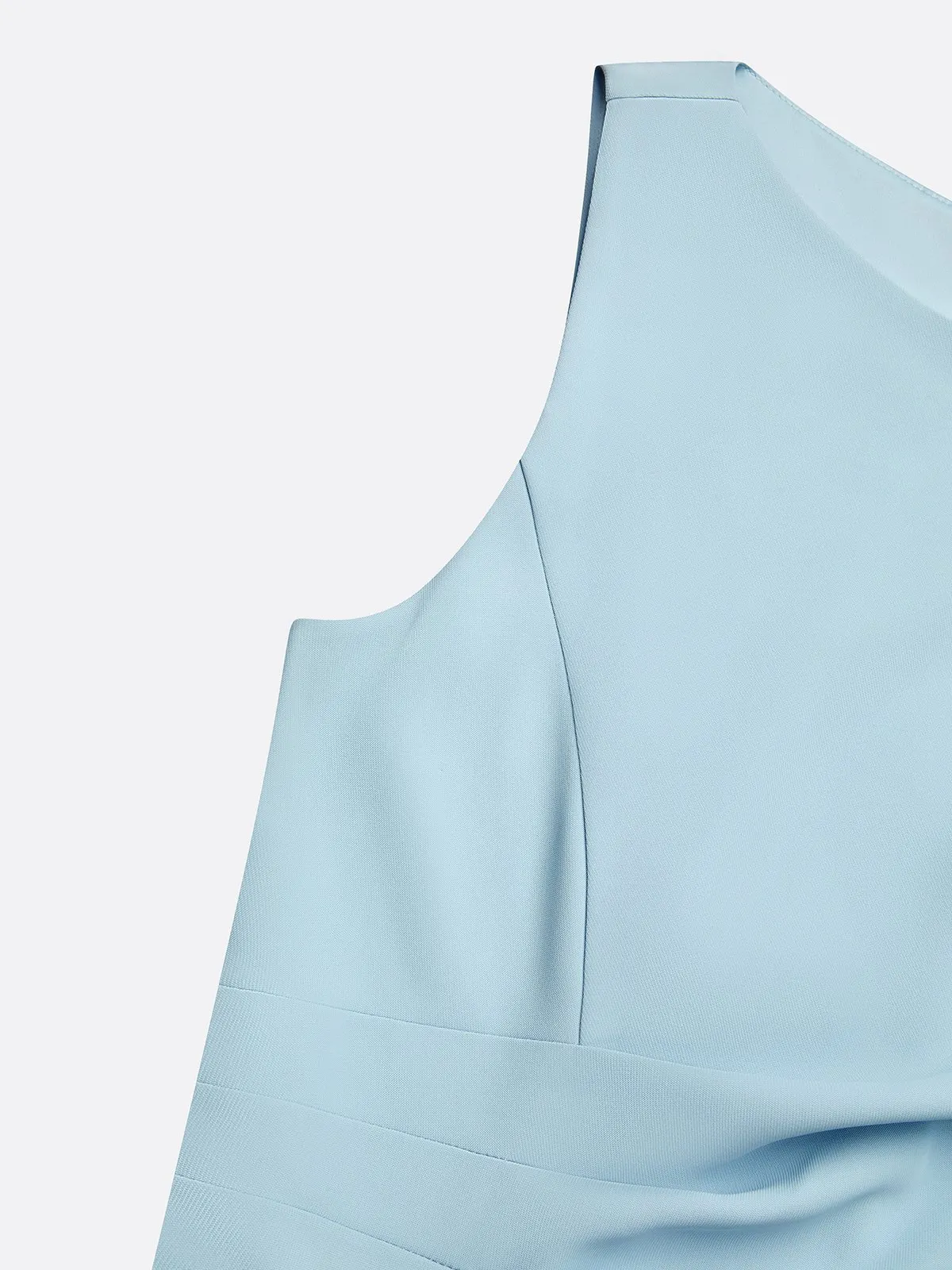 Light Blue Peplum Floral Appliqué Maxi Mother of the Bride Dress